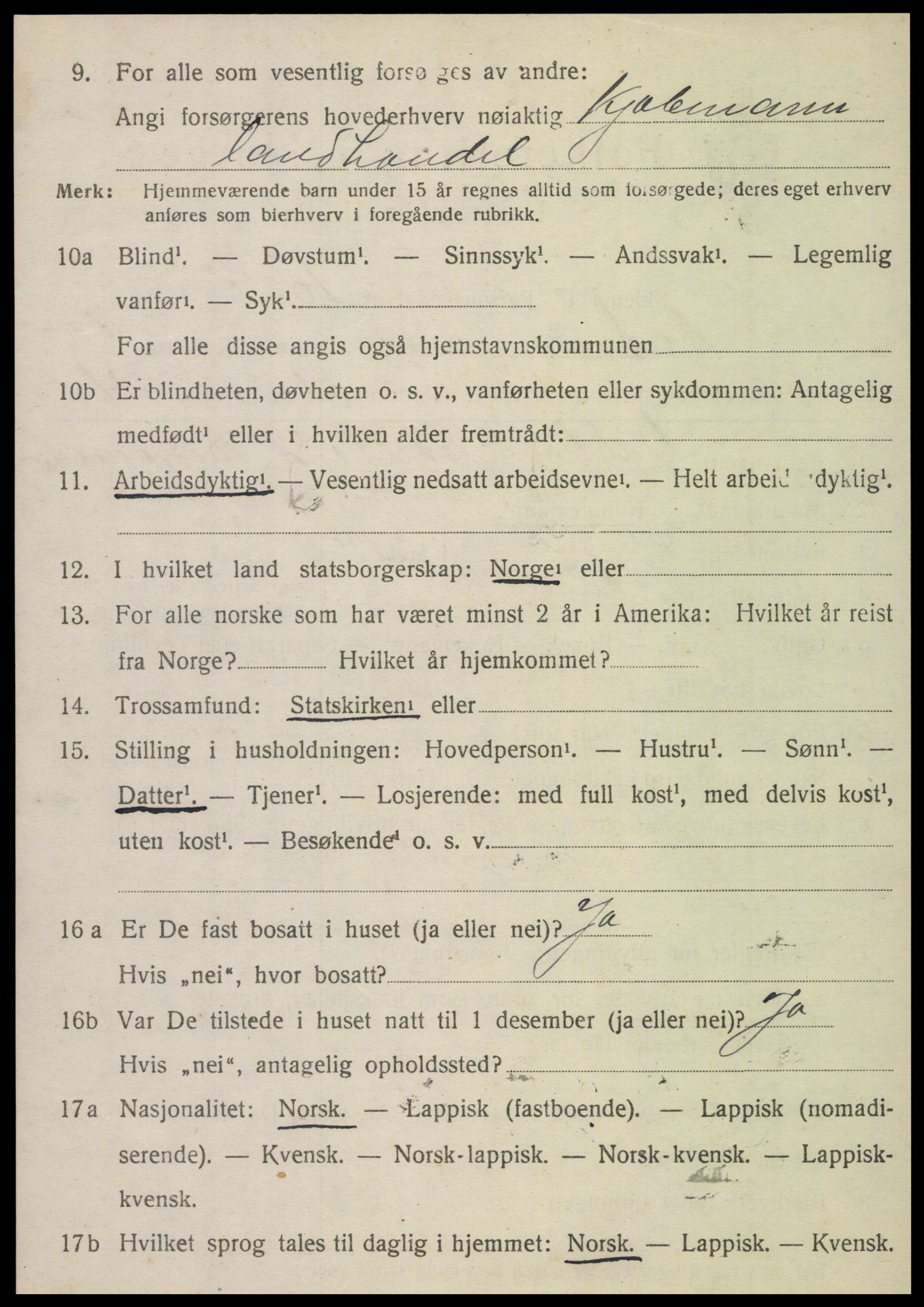 SAT, Folketelling 1920 for 1819 Nordvik herred, 1920, s. 1731