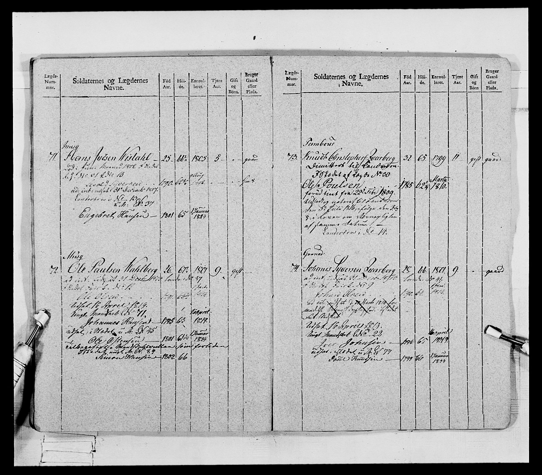 Generalitets- og kommissariatskollegiet, Det kongelige norske kommissariatskollegium, AV/RA-EA-5420/E/Eh/L0069: Opplandske gevorbne infanteriregiment, 1810-1818, s. 339