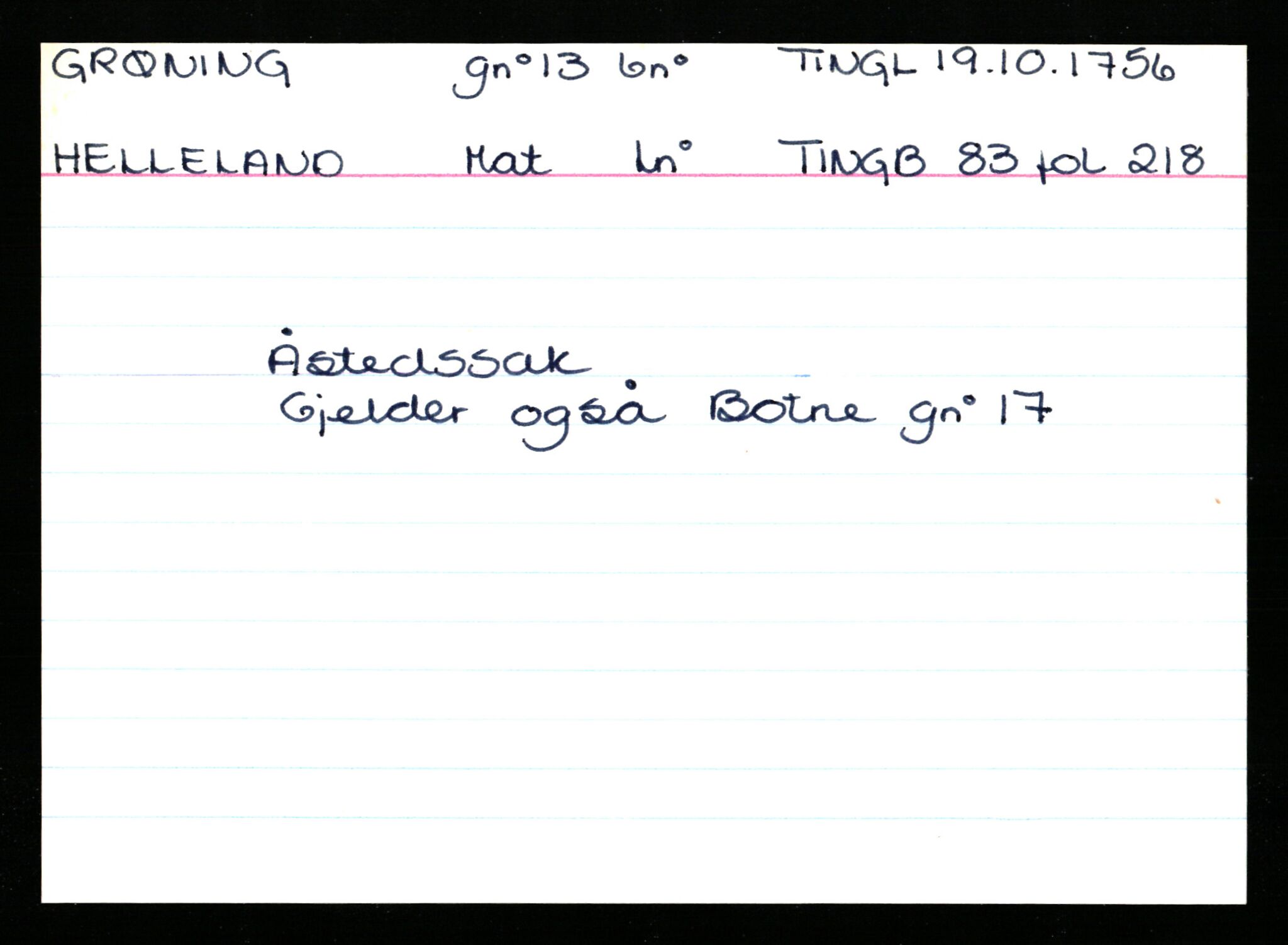 Statsarkivet i Stavanger, AV/SAST-A-101971/03/Y/Ym/L0019: Åstedskort sortert etter gårdsnavn: Grøning - Halland søndre, 1600-1950