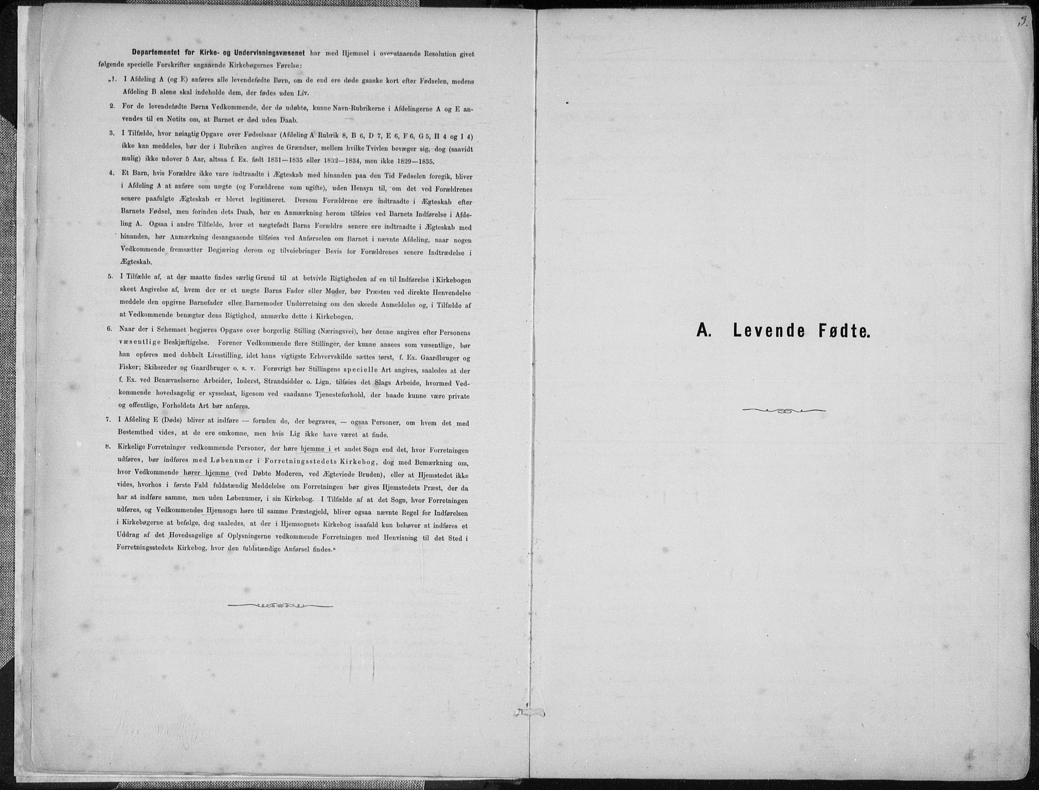 Holum sokneprestkontor, SAK/1111-0022/F/Fa/Faa/L0007: Ministerialbok nr. A 7, 1884-1907, s. 3
