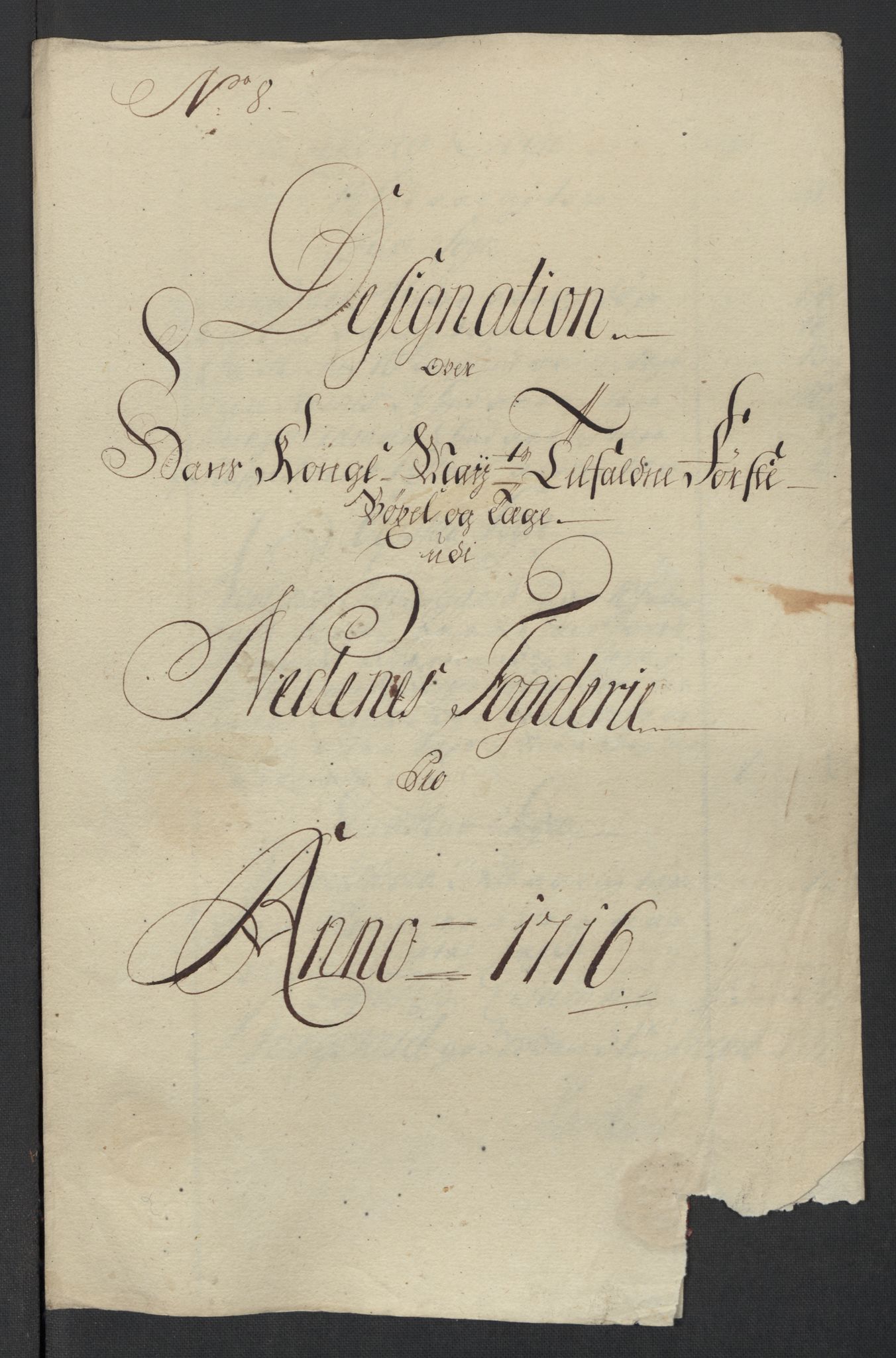 Rentekammeret inntil 1814, Reviderte regnskaper, Fogderegnskap, AV/RA-EA-4092/R39/L2325: Fogderegnskap Nedenes, 1716, s. 225
