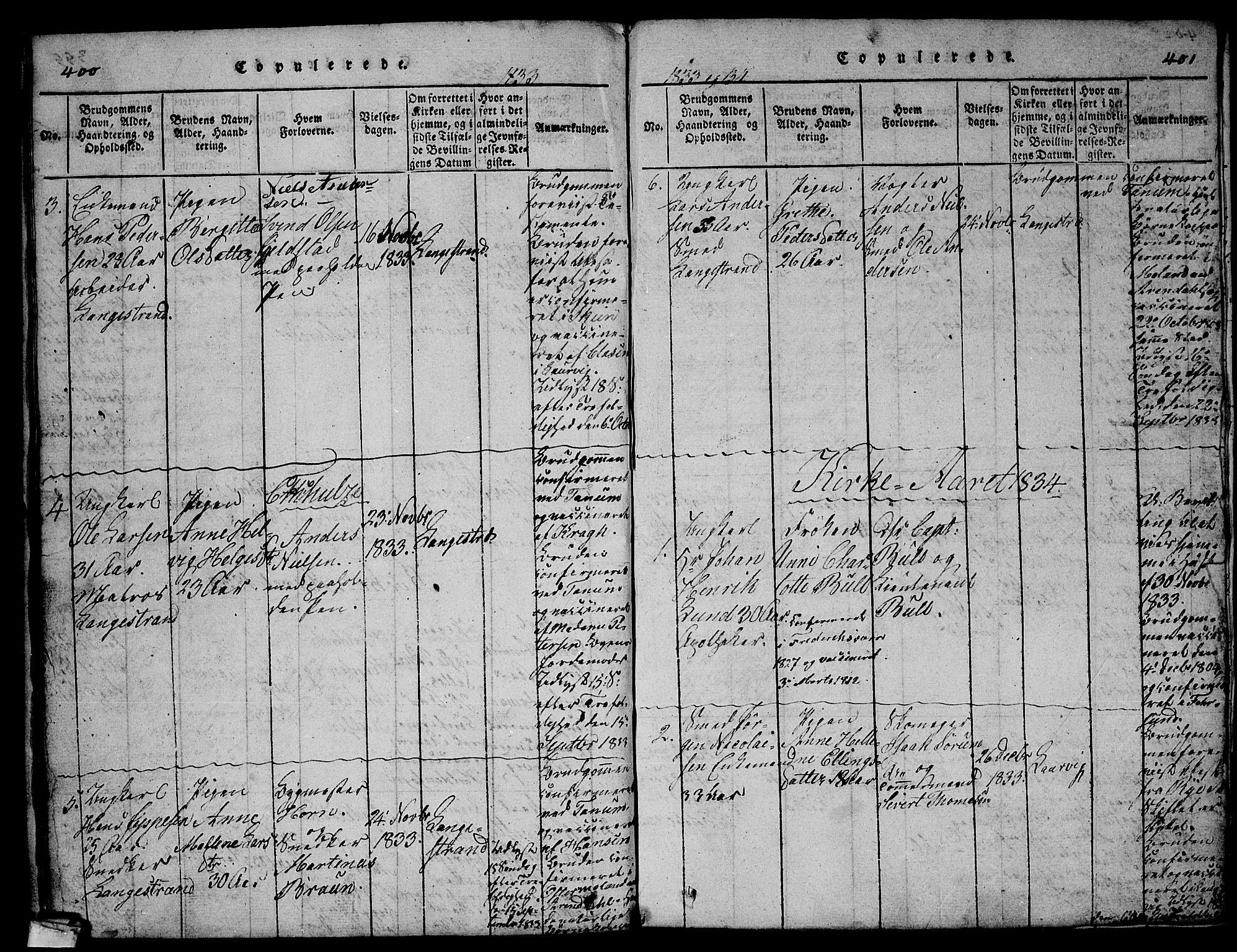 Larvik kirkebøker, SAKO/A-352/G/Gb/L0001: Klokkerbok nr. II 1, 1818-1843, s. 400-401