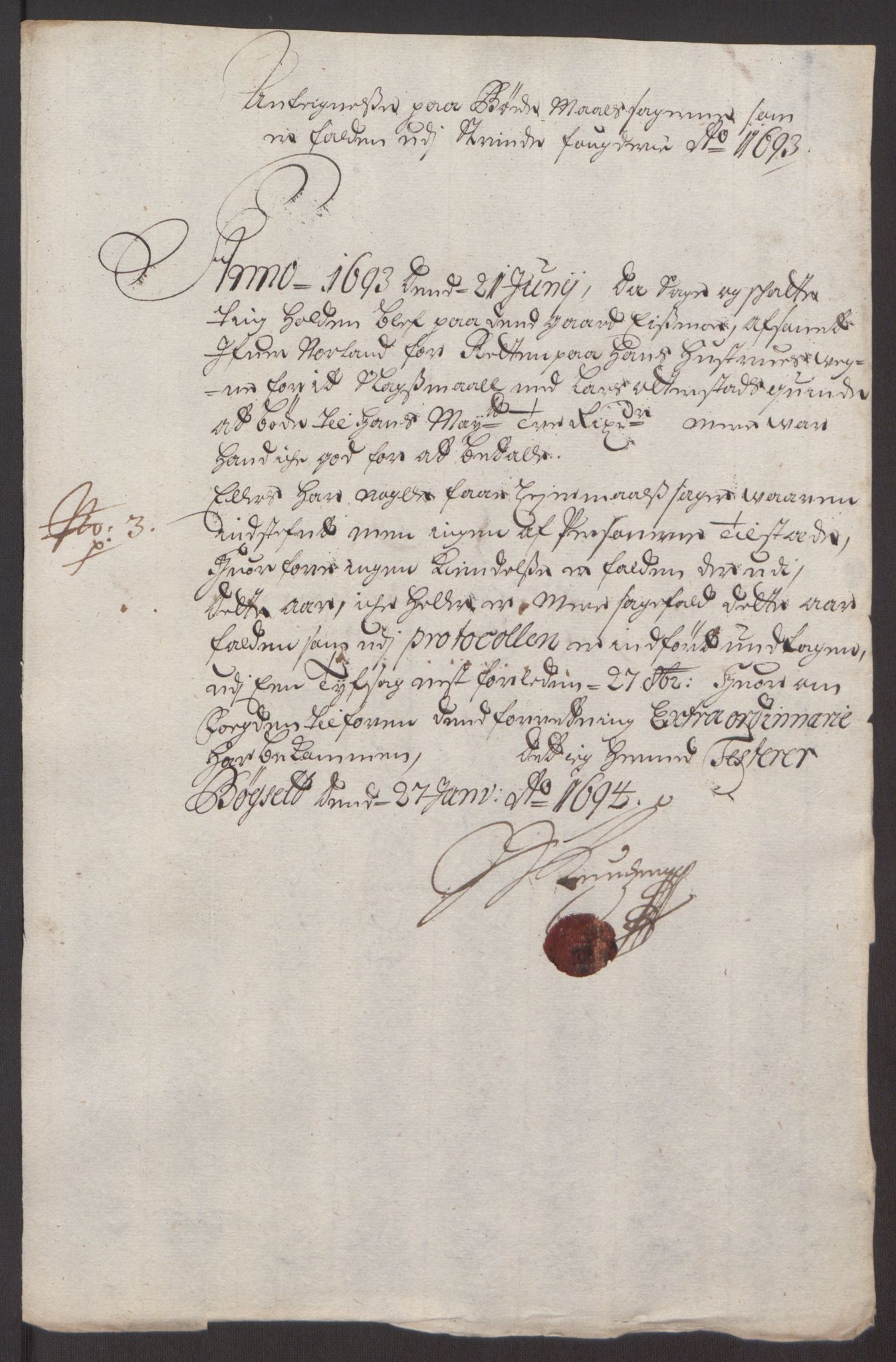 Rentekammeret inntil 1814, Reviderte regnskaper, Fogderegnskap, RA/EA-4092/R61/L4104: Fogderegnskap Strinda og Selbu, 1693-1694, s. 143