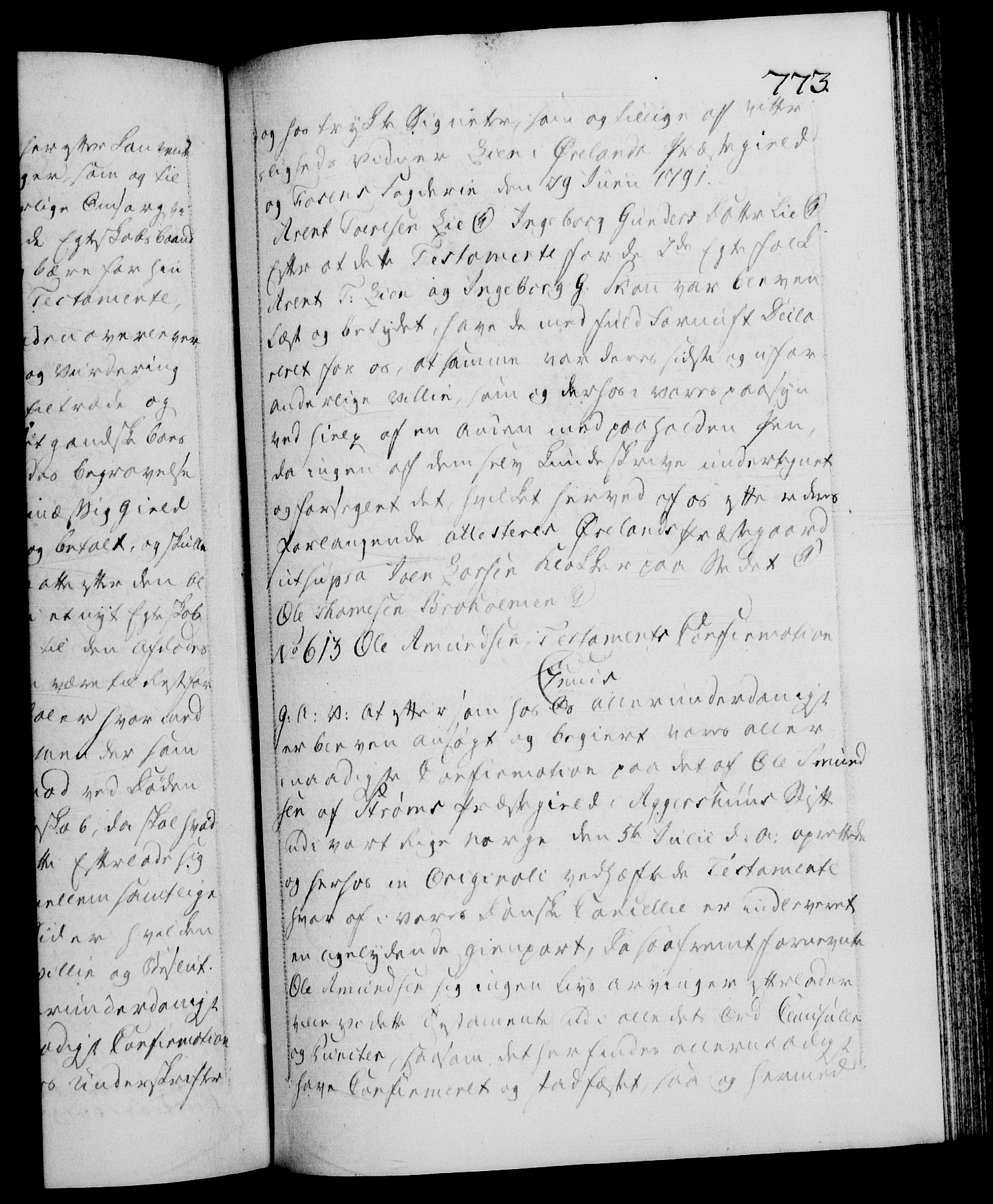 Danske Kanselli 1572-1799, AV/RA-EA-3023/F/Fc/Fca/Fcaa/L0053: Norske registre, 1790-1791, s. 773a