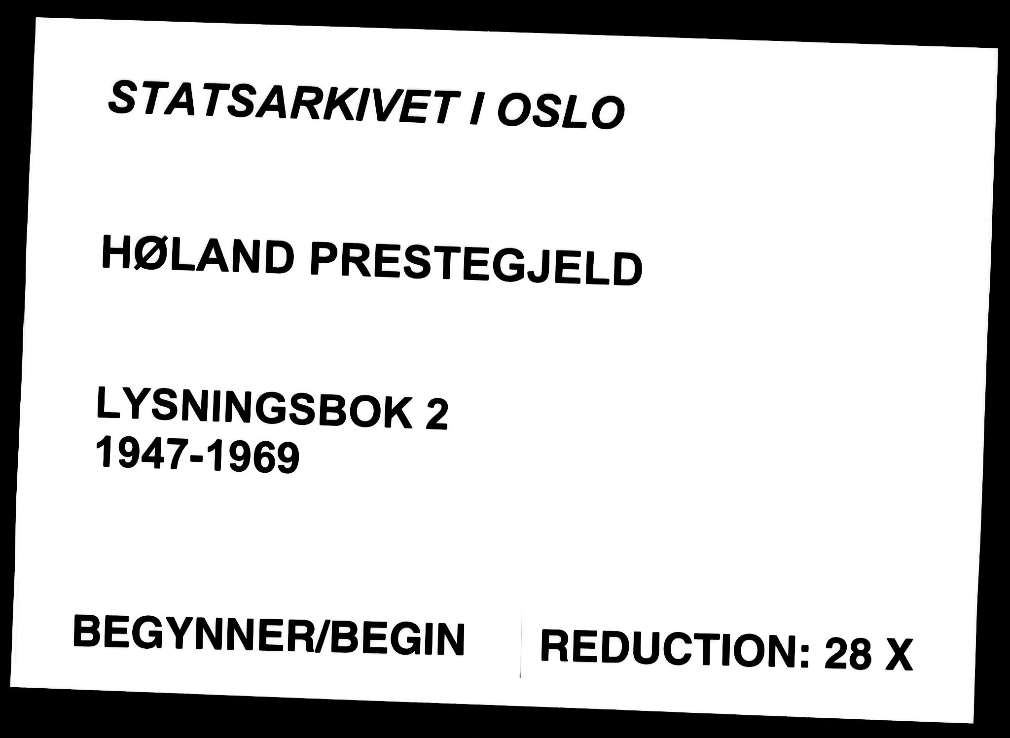 Høland prestekontor Kirkebøker, SAO/A-10346a/H/Ha/L0002: Lysningsprotokoll nr. I 2, 1947-1969