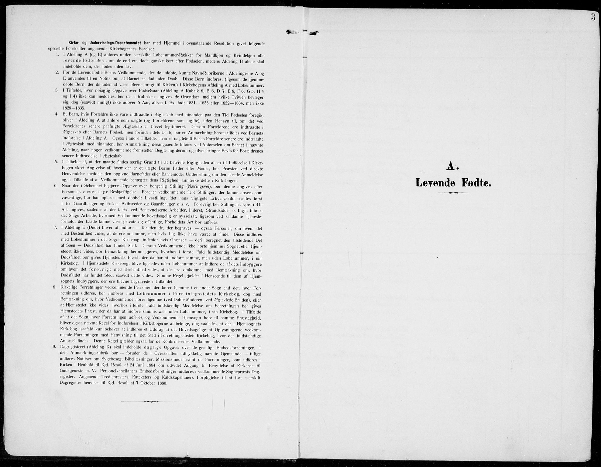 Vestre Toten prestekontor, SAH/PREST-108/H/Ha/Haa/L0014: Ministerialbok nr. 14, 1907-1920, s. 3