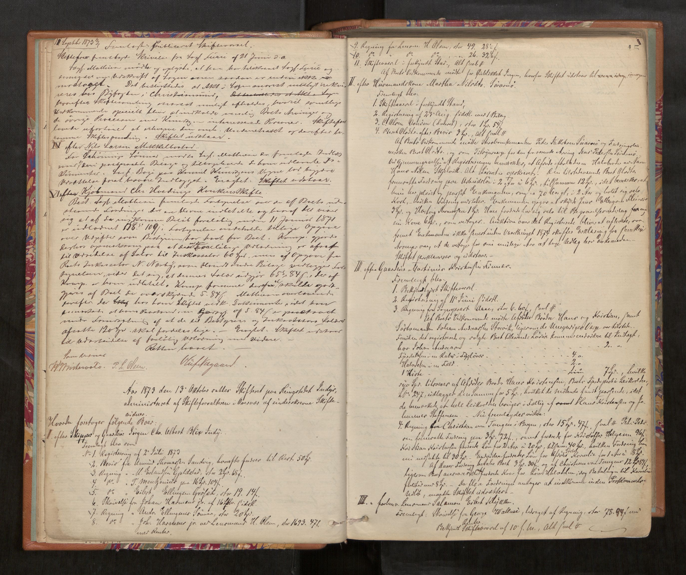 Salten sorenskriveri, AV/SAT-A-4578/1/3/3B/L0008: Skiftebehandlingsprotokoll, 1872-1891, s. 15