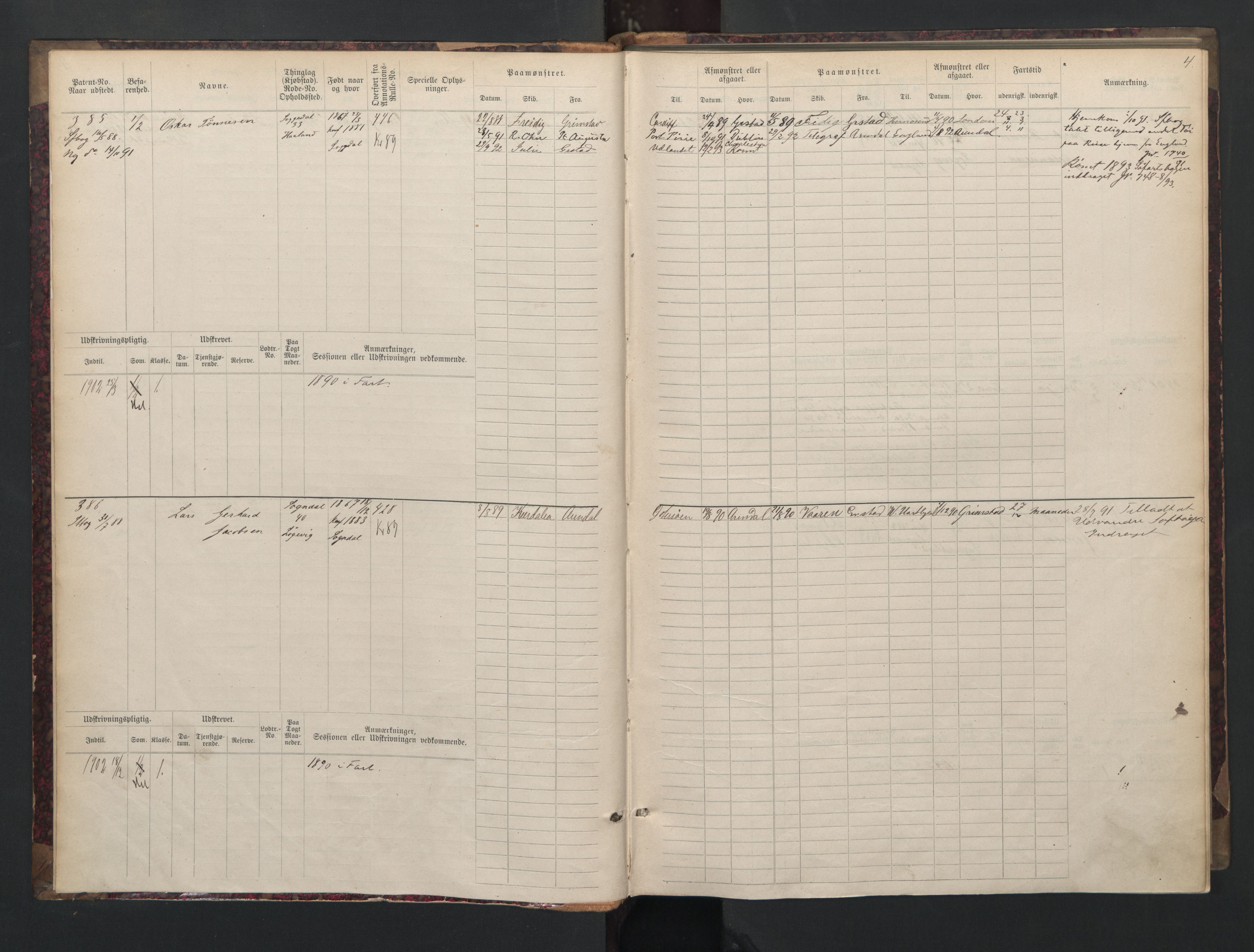 Sogndal mønstringskrets, AV/SAK-2031-0020/F/Fb/L0002: Hovedrulle nr. 383-511, P-3, 1889-1948, s. 5
