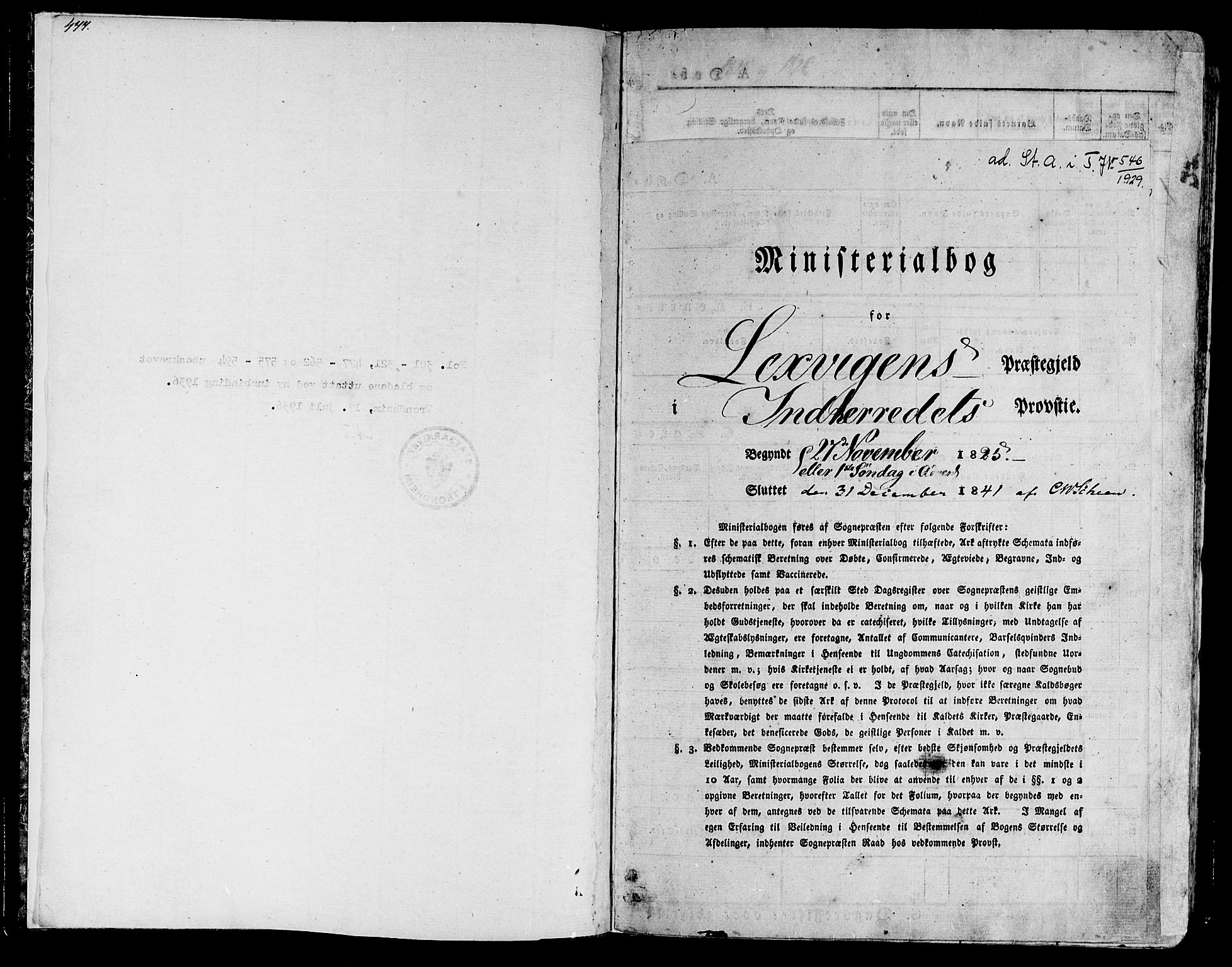 Ministerialprotokoller, klokkerbøker og fødselsregistre - Nord-Trøndelag, SAT/A-1458/701/L0006: Ministerialbok nr. 701A06, 1825-1841