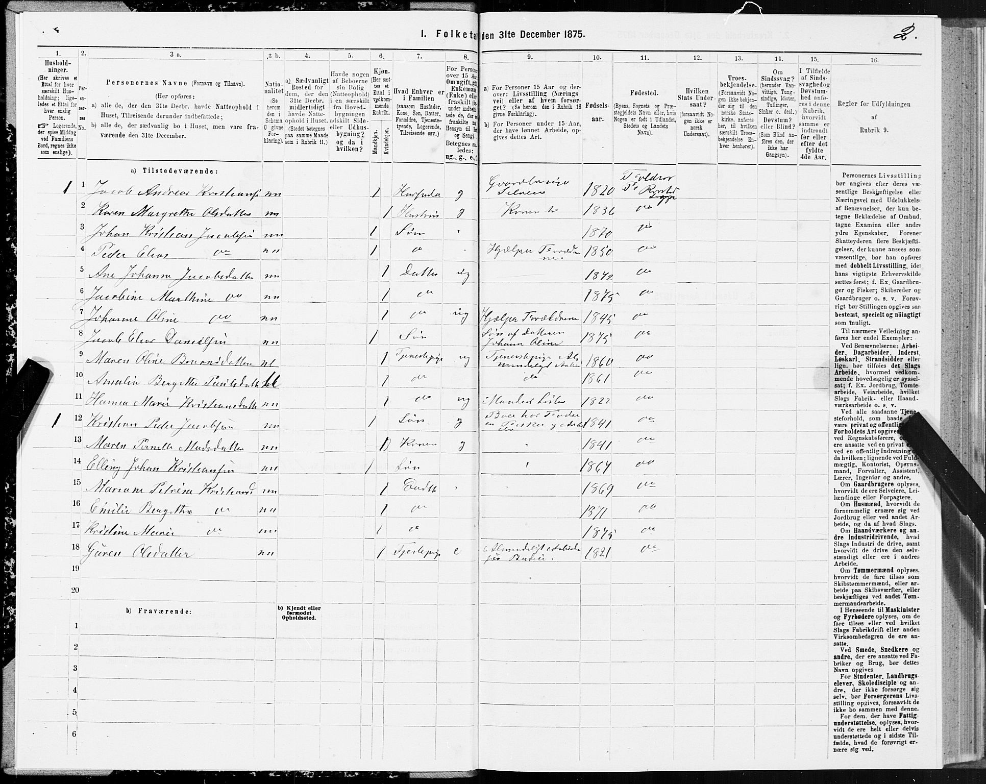 SAT, Folketelling 1875 for 1845P Folda prestegjeld, 1875, s. 3002