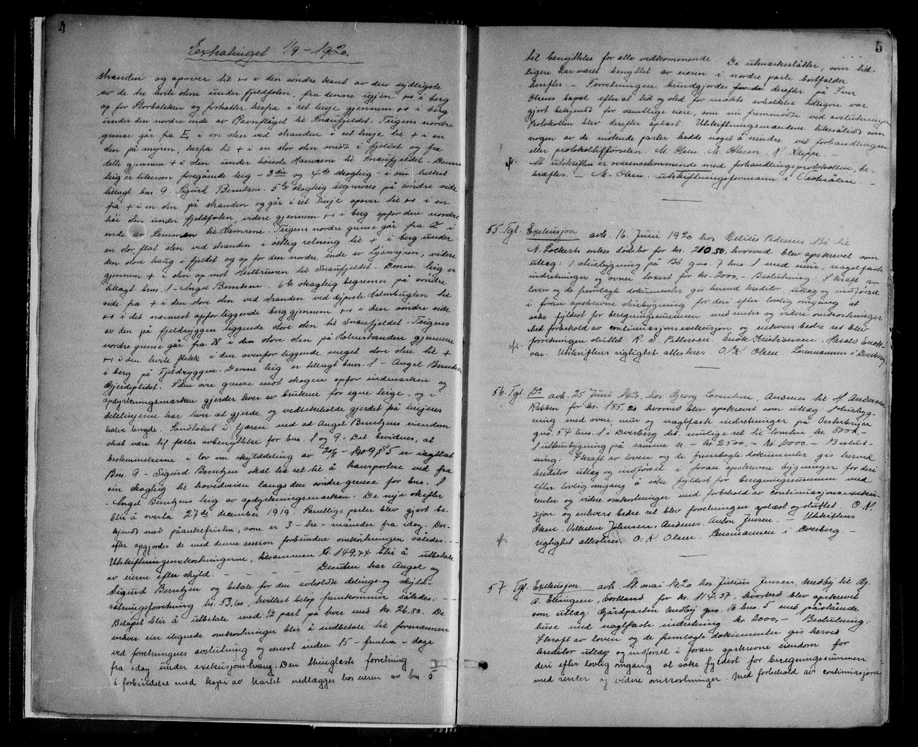 Vesterålen sorenskriveri, SAT/A-4180/1/2/2Ca/L0037: Pantebok nr. A III, 1920-1921, s. 4-5