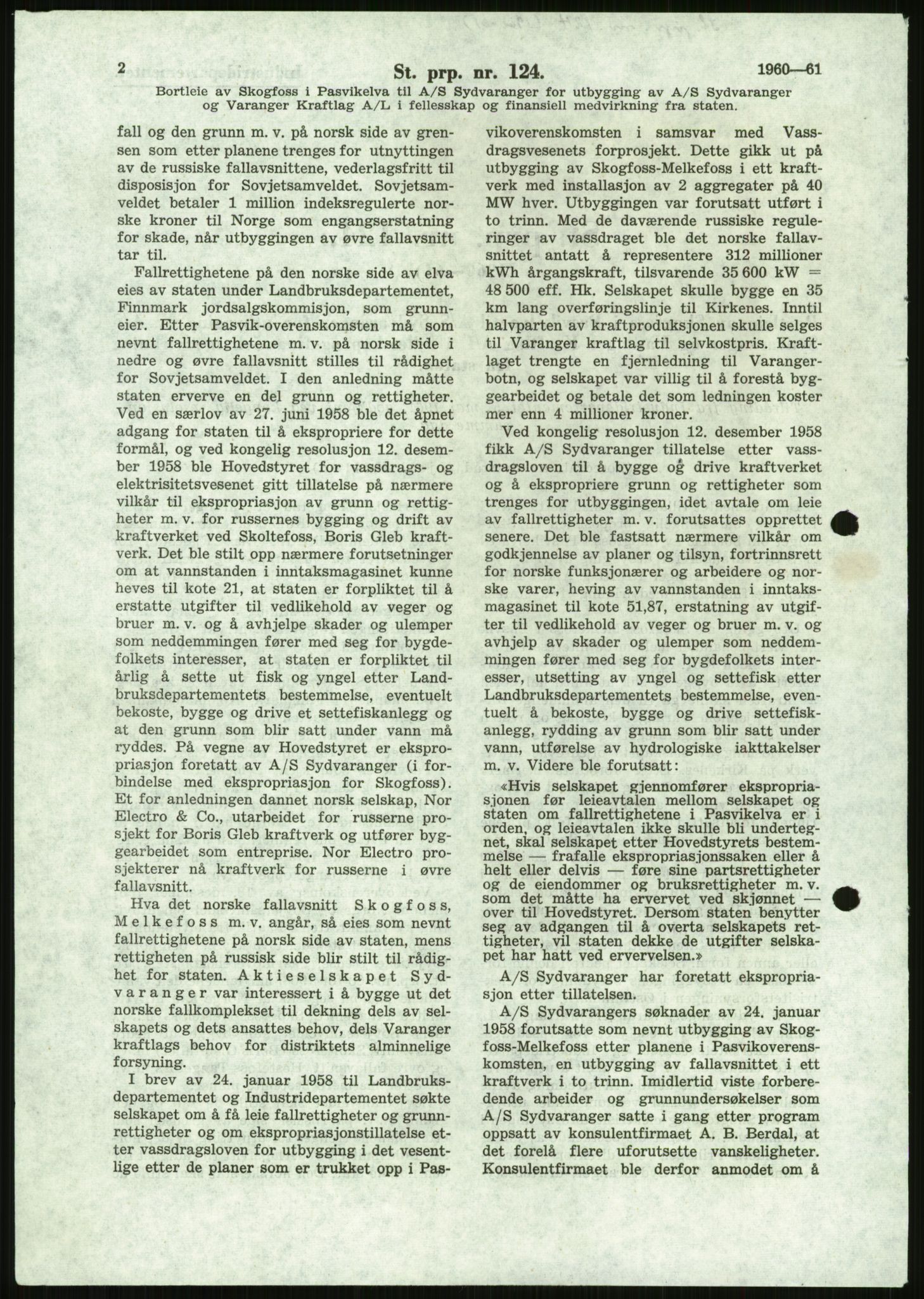 Vassdragsdirektoratet/avdelingen, RA/S-6242/F/Fa/L0532: Pasvikelva, 1956-1961, s. 62