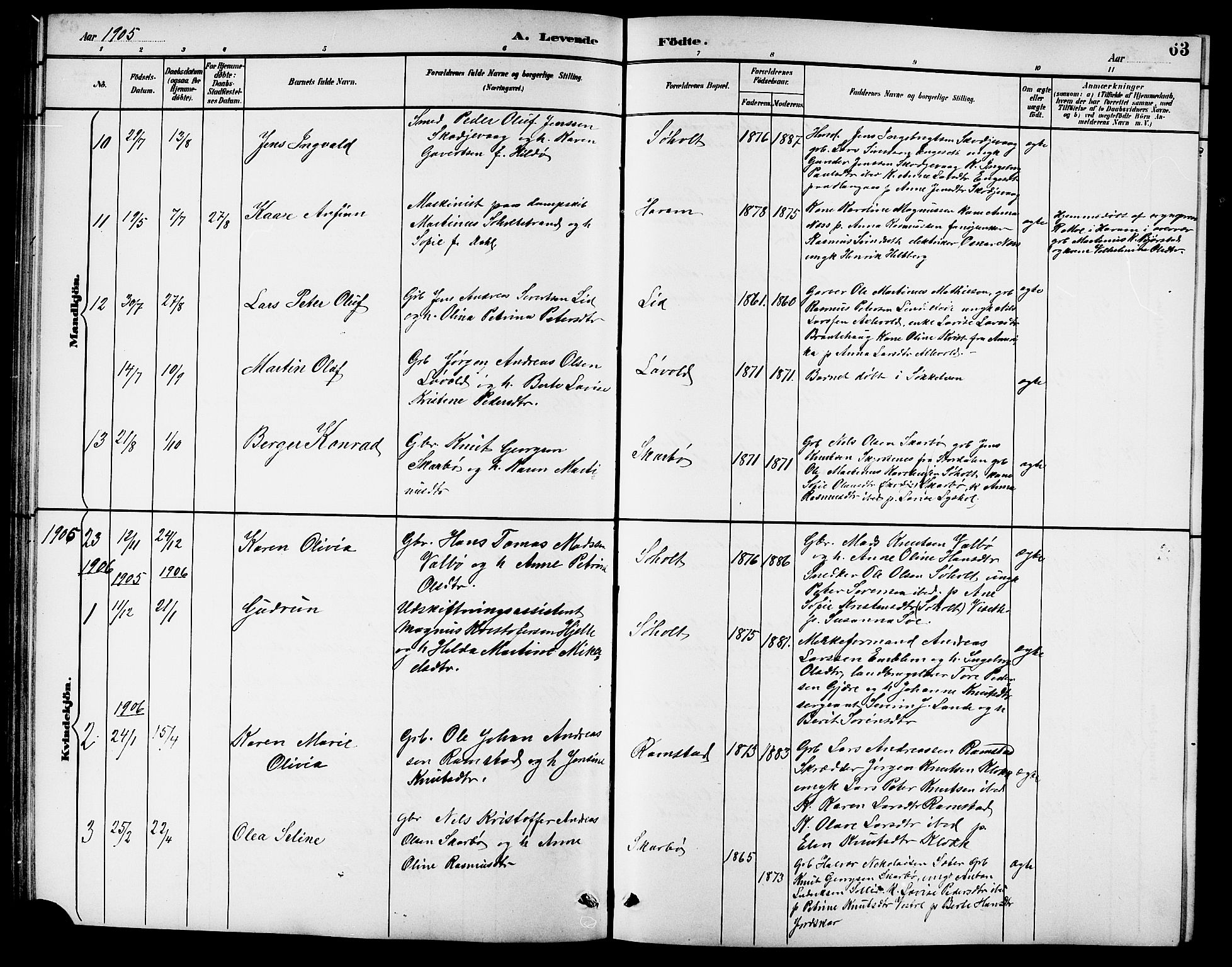 Ministerialprotokoller, klokkerbøker og fødselsregistre - Møre og Romsdal, AV/SAT-A-1454/522/L0327: Klokkerbok nr. 522C06, 1890-1915, s. 63