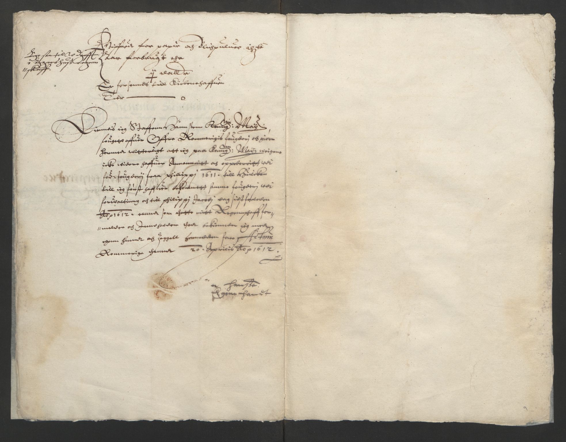 Rentekammeret inntil 1814, Reviderte regnskaper, Lensregnskaper, AV/RA-EA-5023/R/Rb/Rba/L0027: Akershus len, 1611-1612