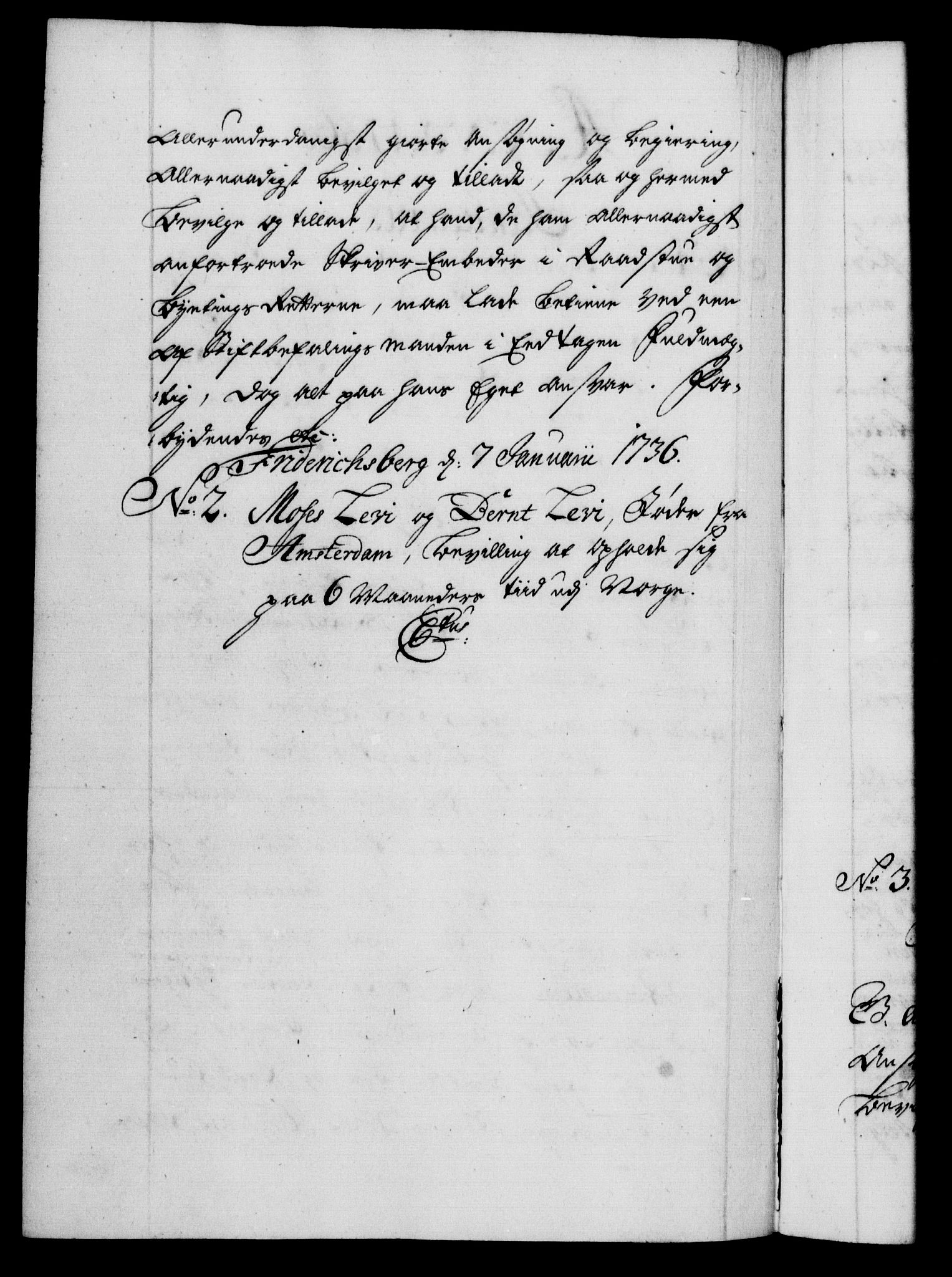 Danske Kanselli 1572-1799, RA/EA-3023/F/Fc/Fca/Fcaa/L0029: Norske registre, 1735-1736, s. 397b