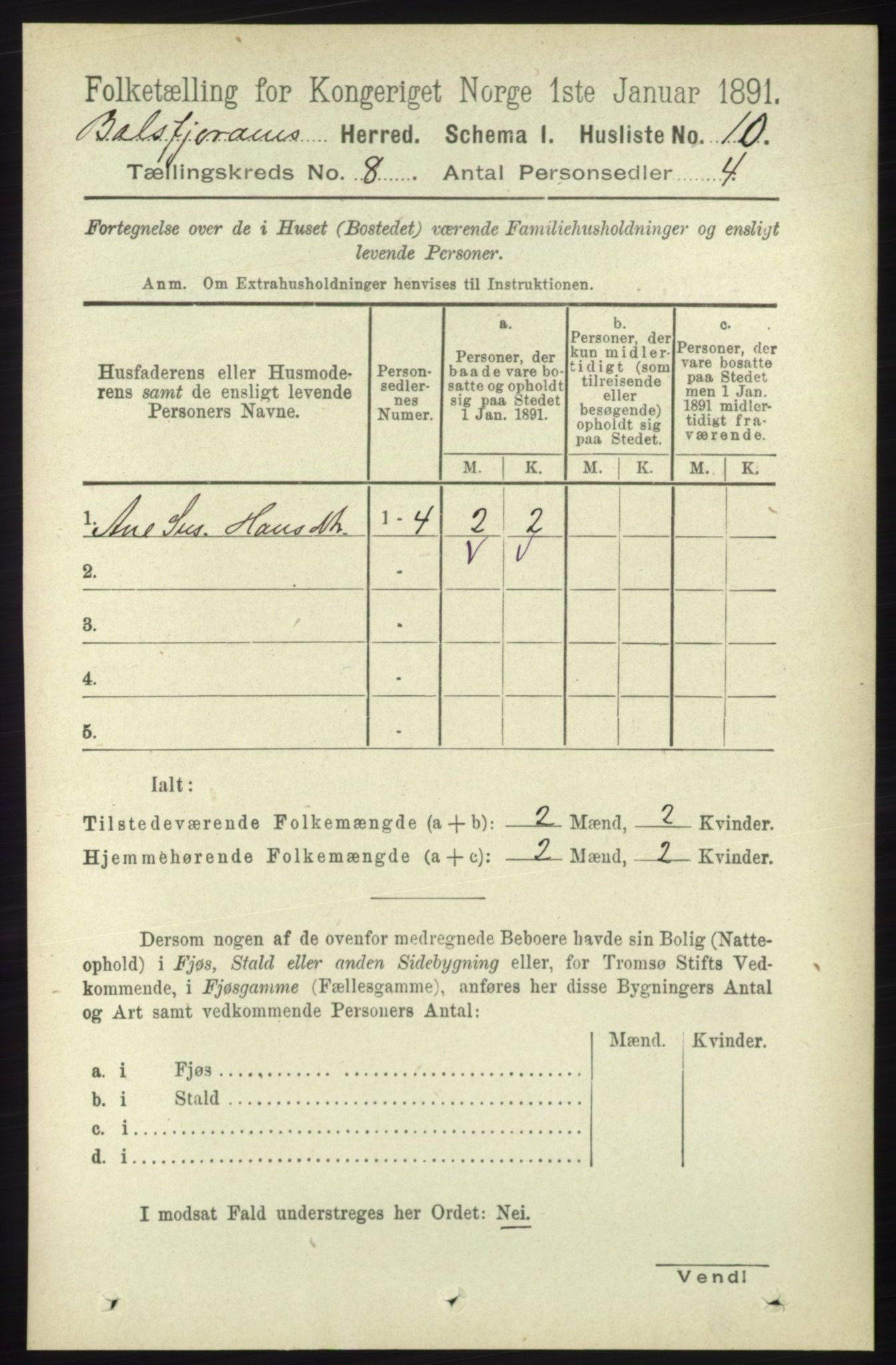 RA, Folketelling 1891 for 1933 Balsfjord herred, 1891, s. 2376