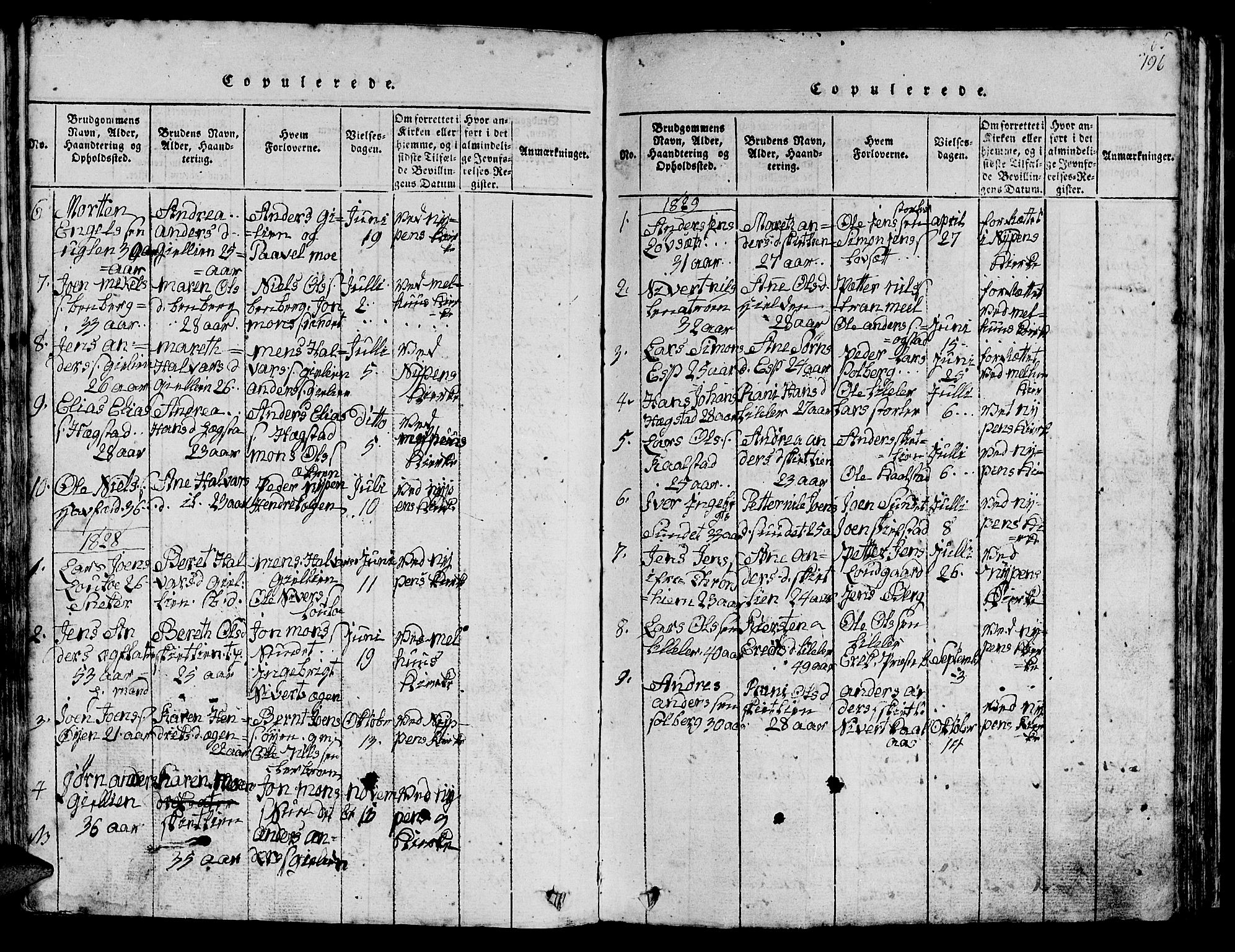 Ministerialprotokoller, klokkerbøker og fødselsregistre - Sør-Trøndelag, SAT/A-1456/613/L0393: Klokkerbok nr. 613C01, 1816-1886, s. 196