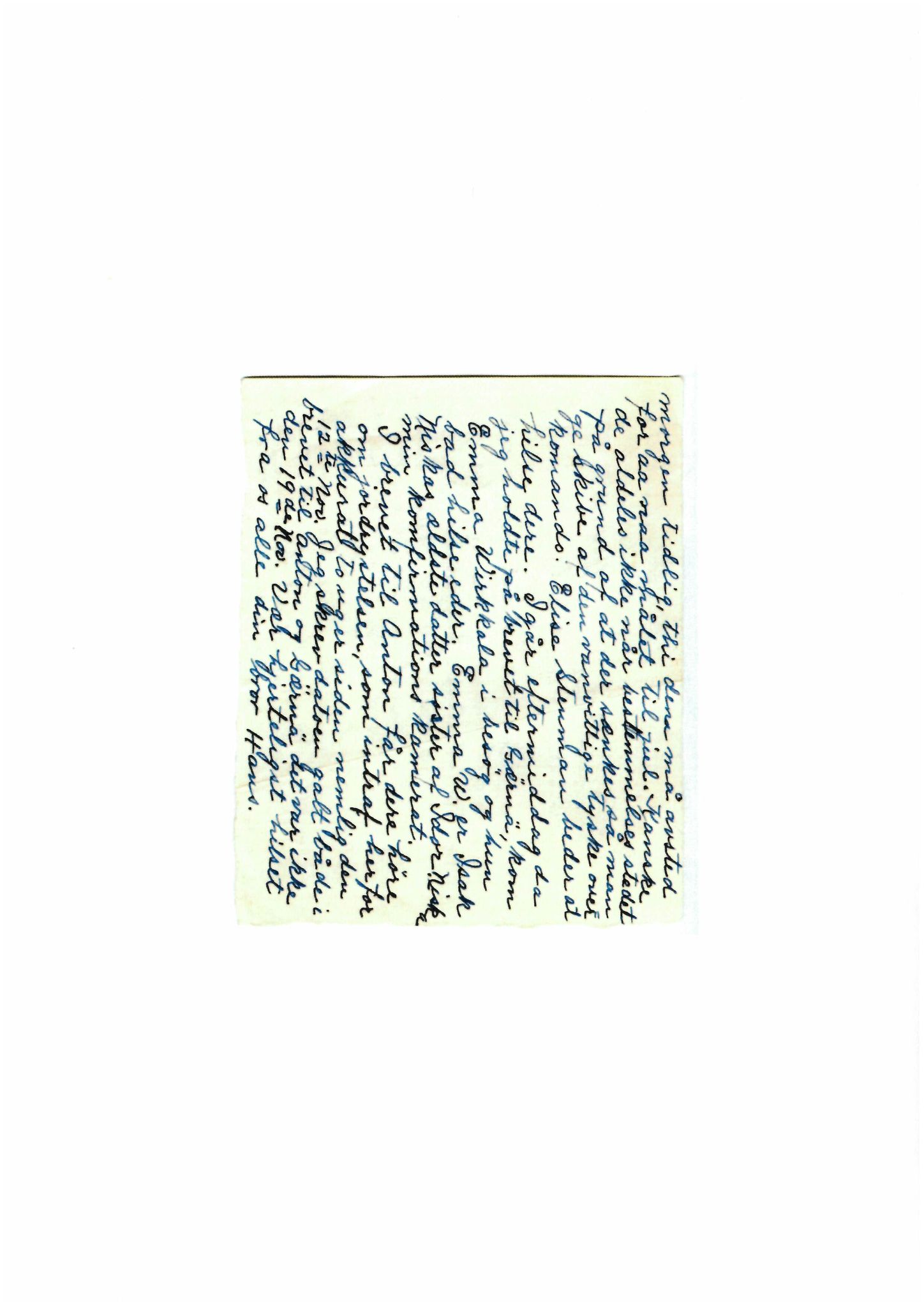 Elise Balos brevsamling, FMFB/A-1082/F/Fb/L0008: Brev fra Hans J. Lilleeng til Elise Balo. Datert i Astoria , 1939