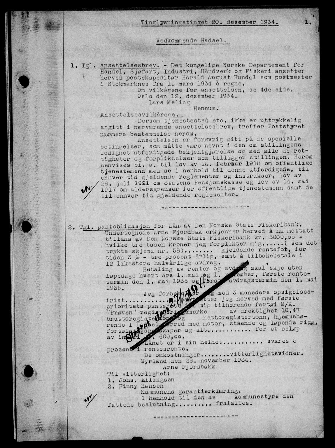 Vesterålen sorenskriveri, SAT/A-4180/1/2/2Ca/L0061: Pantebok nr. 54, 1934-1935, Tingl.dato: 20.12.1934