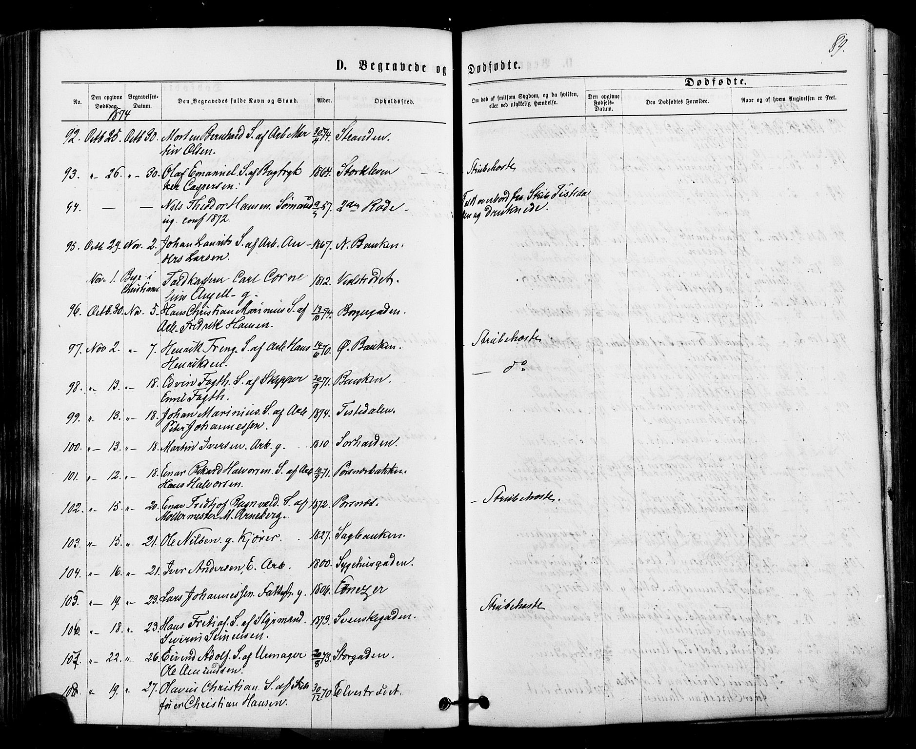 Halden prestekontor Kirkebøker, AV/SAO-A-10909/F/Fa/L0010: Ministerialbok nr. I 10, 1866-1877, s. 89