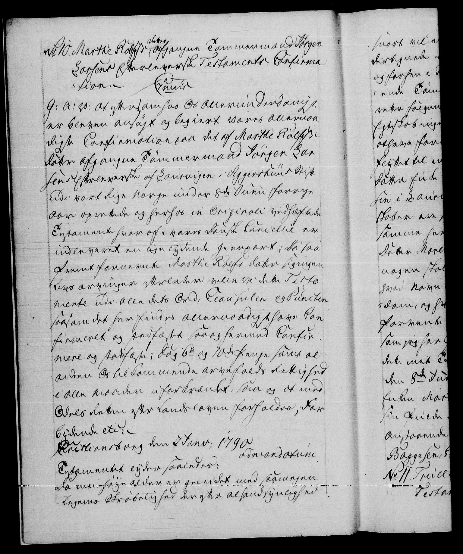 Danske Kanselli 1572-1799, AV/RA-EA-3023/F/Fc/Fca/Fcaa/L0053: Norske registre, 1790-1791, s. 5b