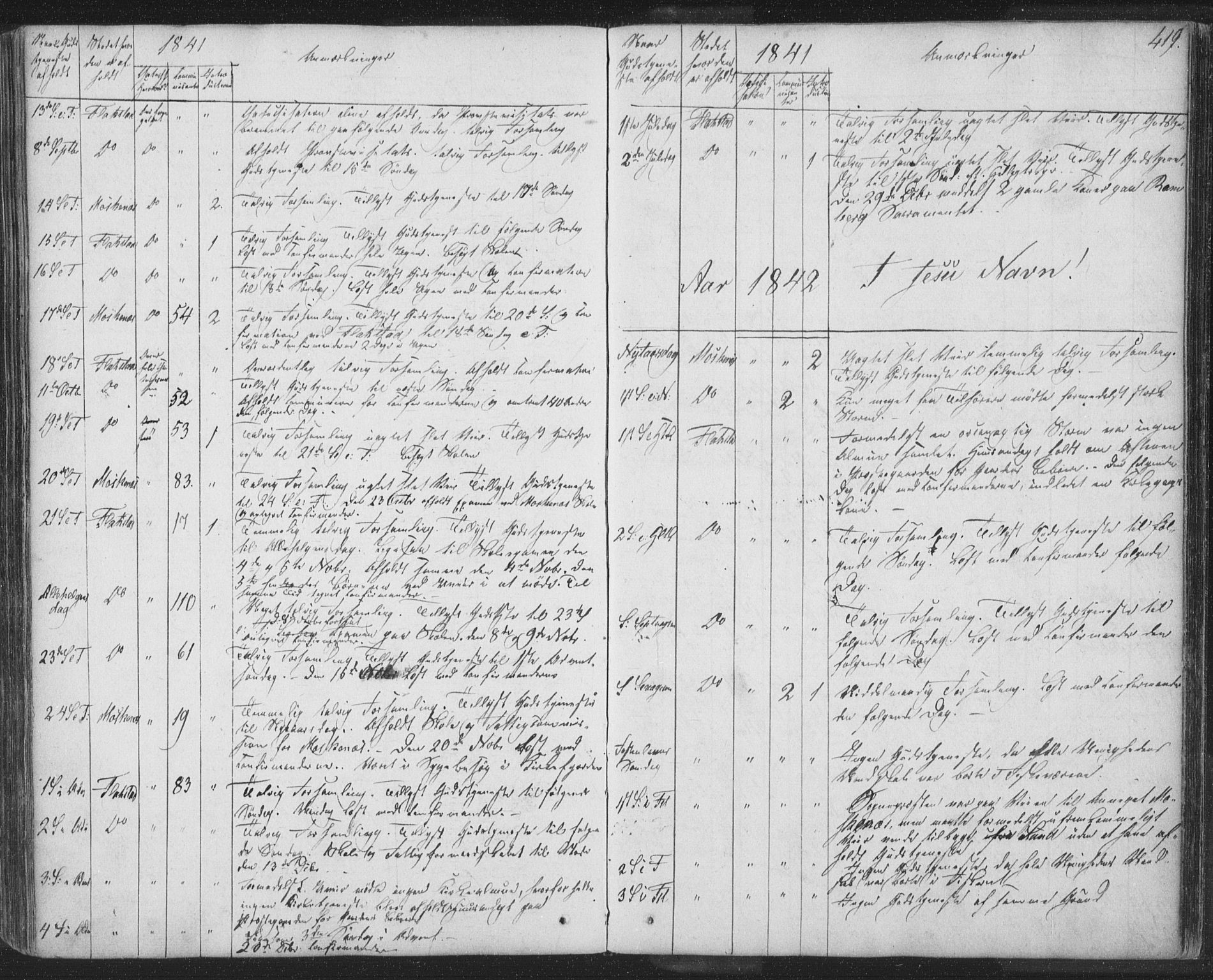 Ministerialprotokoller, klokkerbøker og fødselsregistre - Nordland, SAT/A-1459/885/L1202: Ministerialbok nr. 885A03, 1838-1859, s. 419