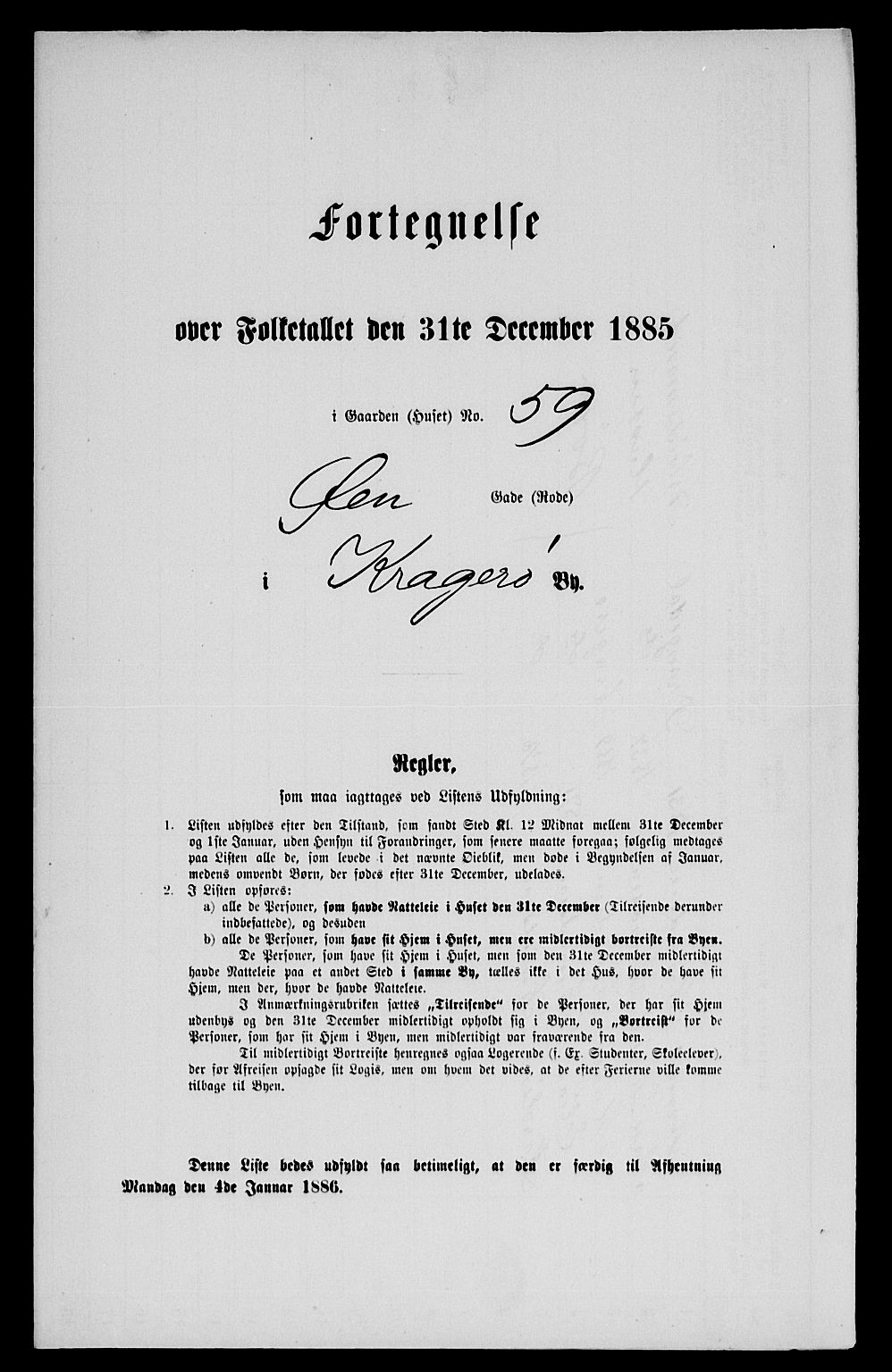 SAKO, Folketelling 1885 for 0801 Kragerø kjøpstad, 1885, s. 574