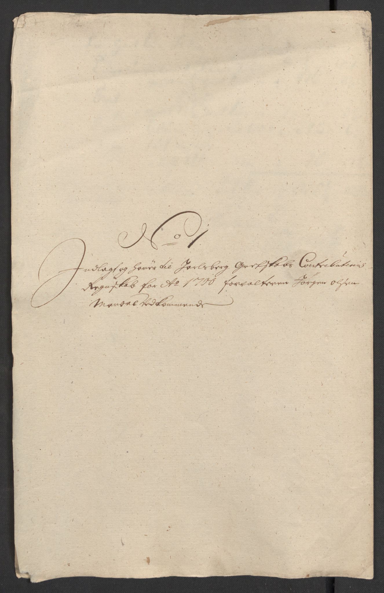 Rentekammeret inntil 1814, Reviderte regnskaper, Fogderegnskap, RA/EA-4092/R32/L1869: Fogderegnskap Jarlsberg grevskap, 1700-1701, s. 20