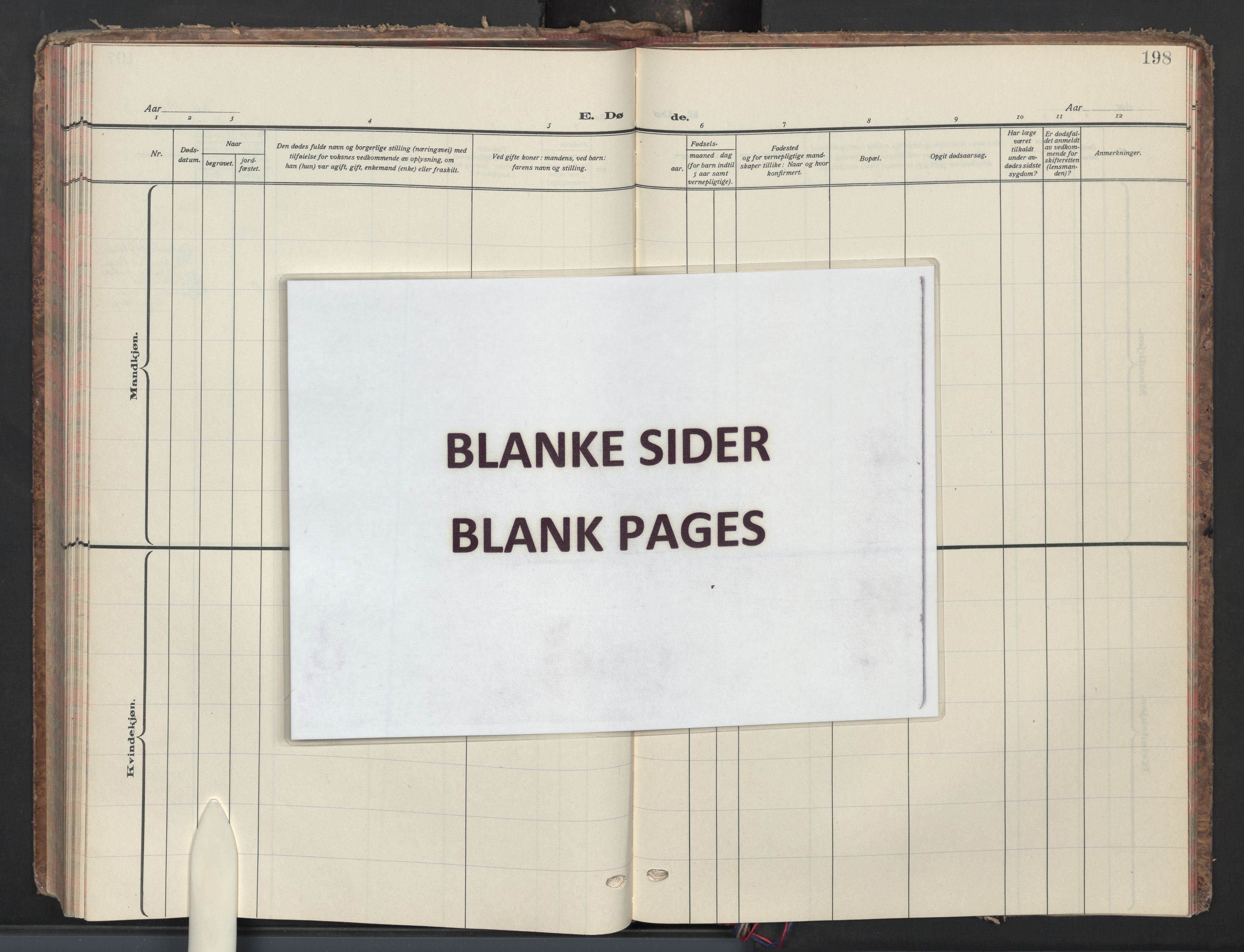Vaterland prestekontor Kirkebøker, AV/SAO-A-10880/F/Fa/L0005: Ministerialbok nr. 5, 1936-1959, s. 198