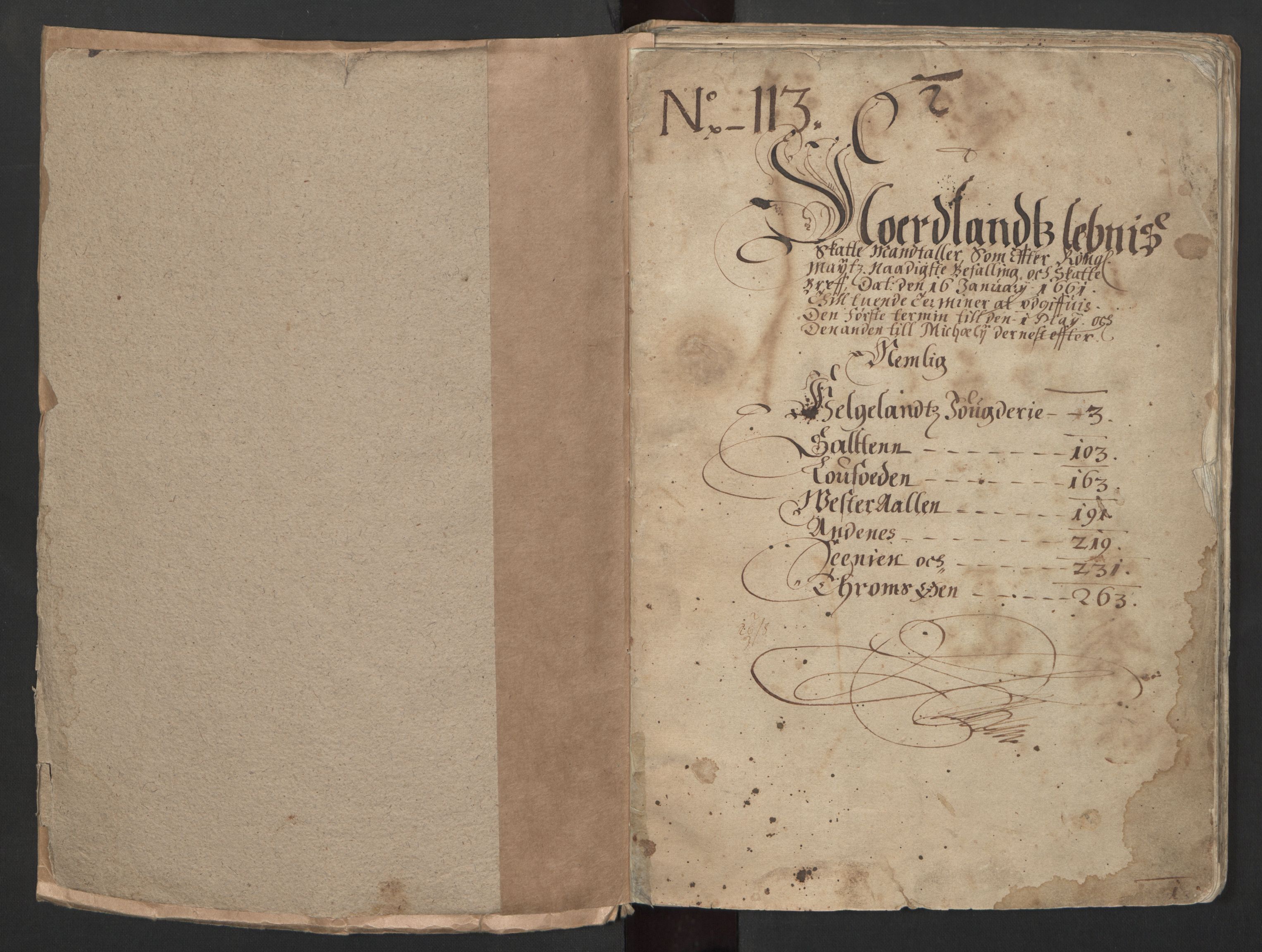 Rentekammeret inntil 1814, Realistisk ordnet avdeling, RA/EA-4070/L/L0030/0002: Nordland lagdømme: / Skattemanntall, 1662, s. 1