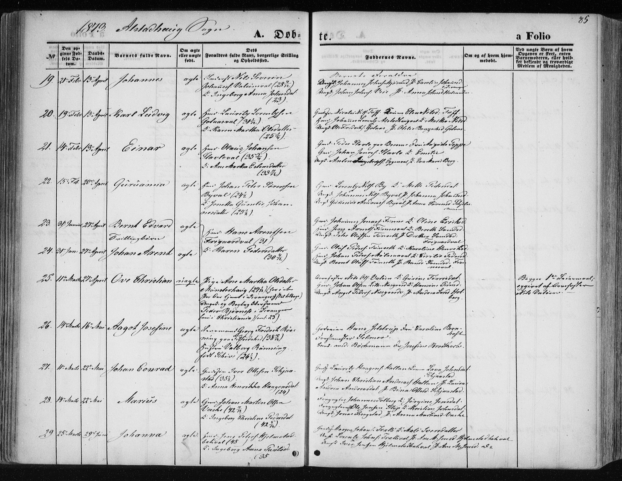 Ministerialprotokoller, klokkerbøker og fødselsregistre - Nord-Trøndelag, SAT/A-1458/717/L0157: Ministerialbok nr. 717A08 /1, 1863-1877, s. 85