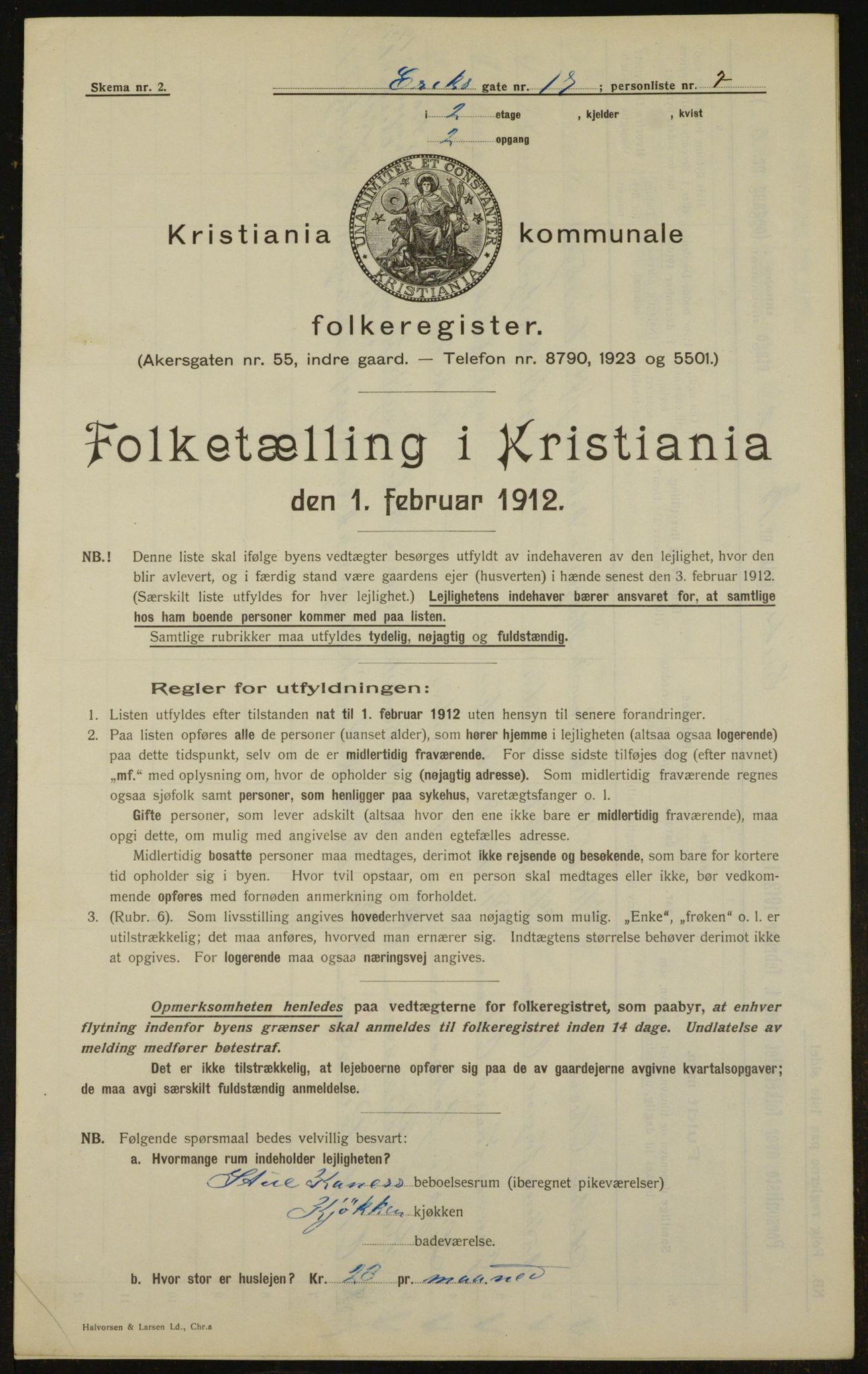 OBA, Kommunal folketelling 1.2.1912 for Kristiania, 1912, s. 20037