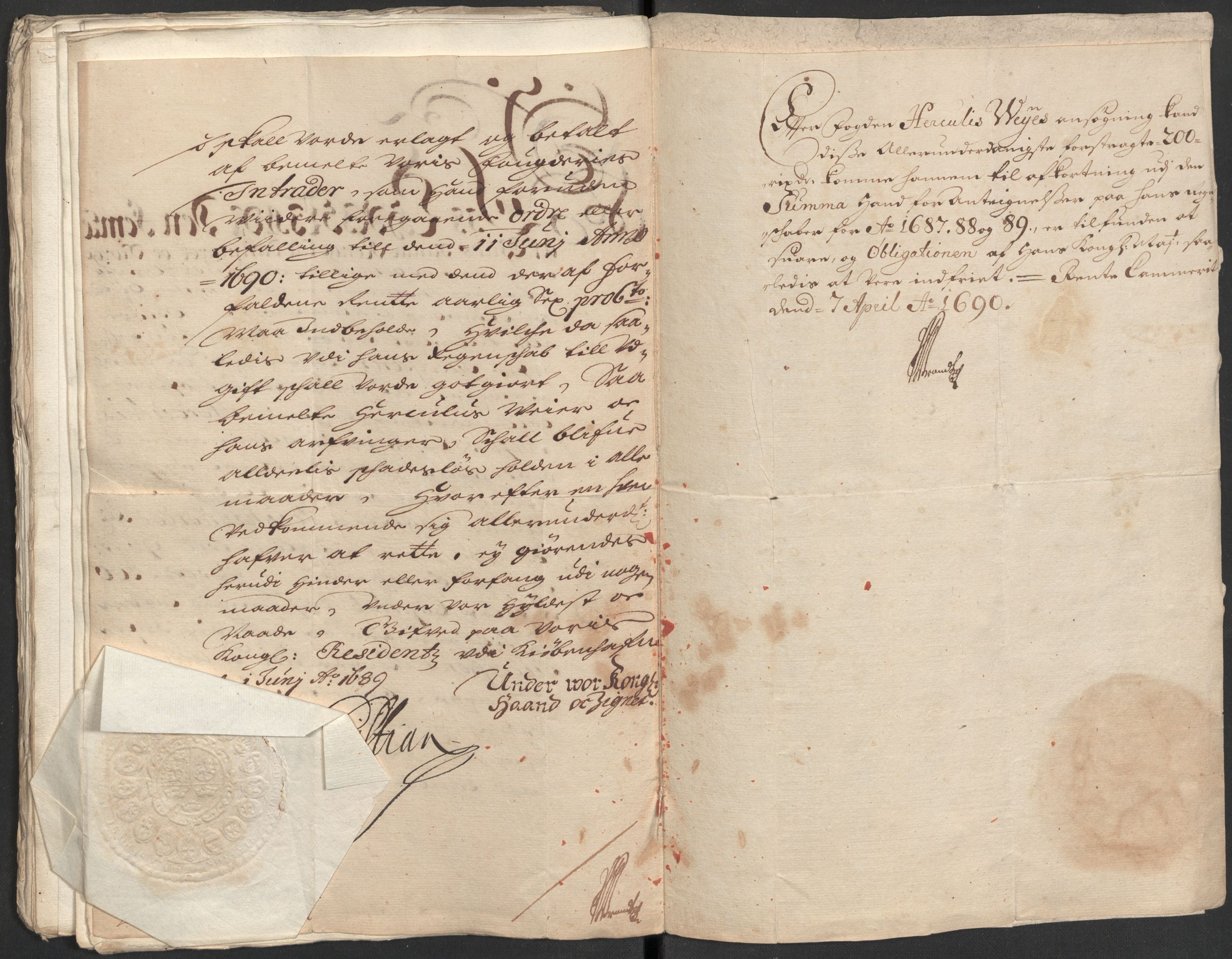 Rentekammeret inntil 1814, Reviderte regnskaper, Fogderegnskap, RA/EA-4092/R35/L2088: Fogderegnskap Øvre og Nedre Telemark, 1687-1689, s. 224