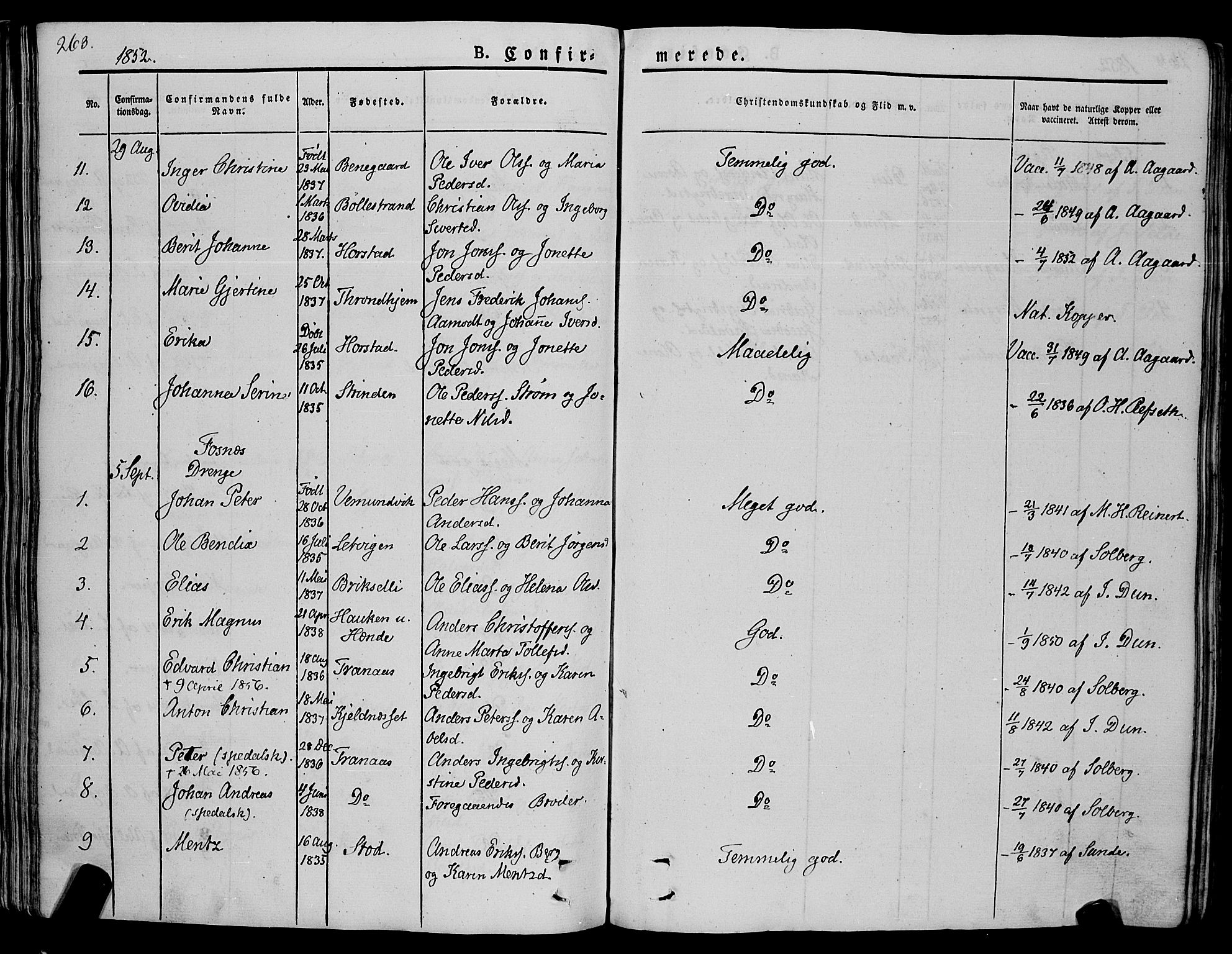Ministerialprotokoller, klokkerbøker og fødselsregistre - Nord-Trøndelag, SAT/A-1458/773/L0614: Ministerialbok nr. 773A05, 1831-1856, s. 263