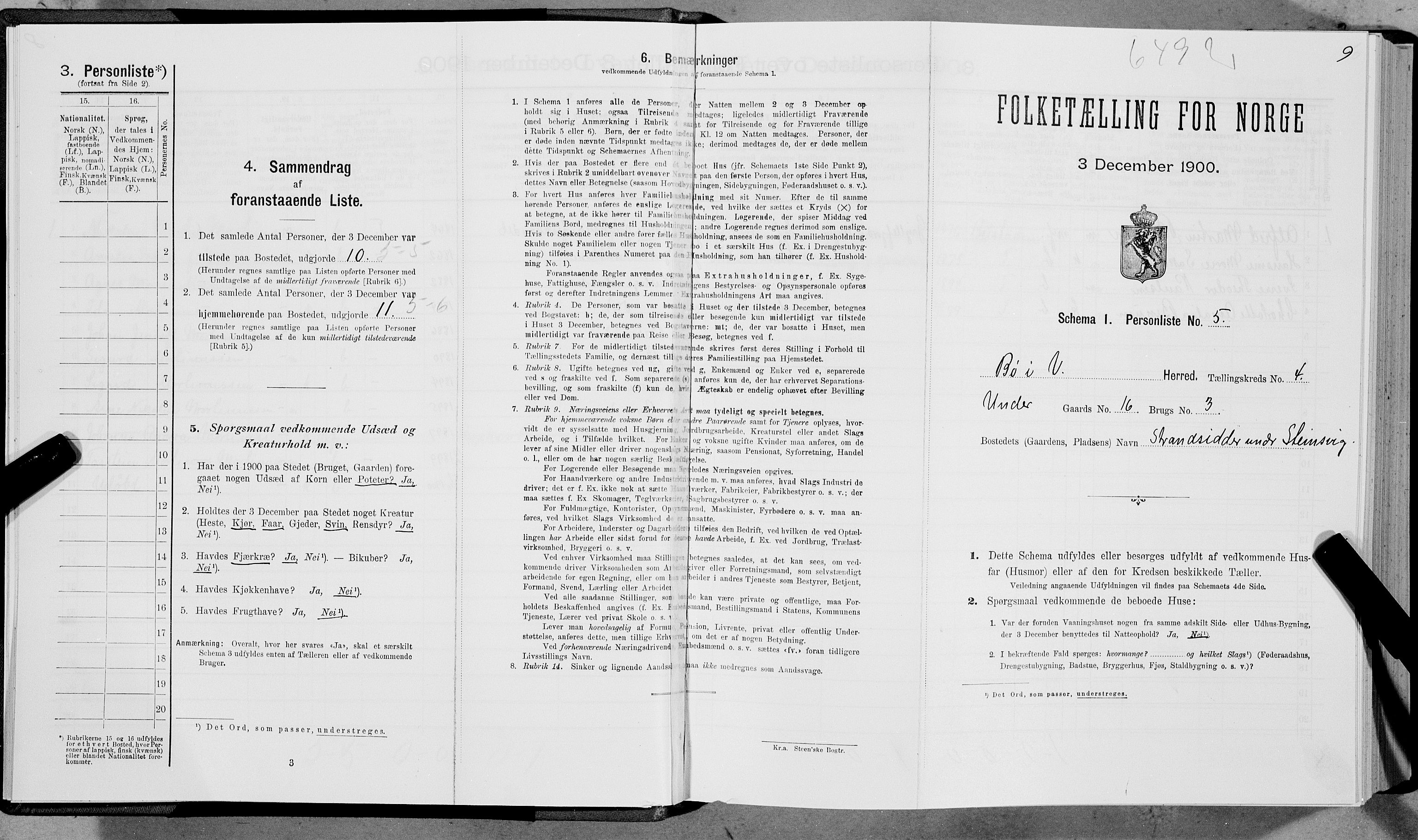 SAT, Folketelling 1900 for 1867 Bø herred, 1900, s. 420