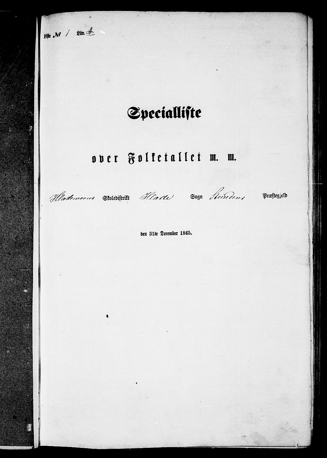 RA, Folketelling 1865 for 1660P Strinda prestegjeld, 1865, s. 13