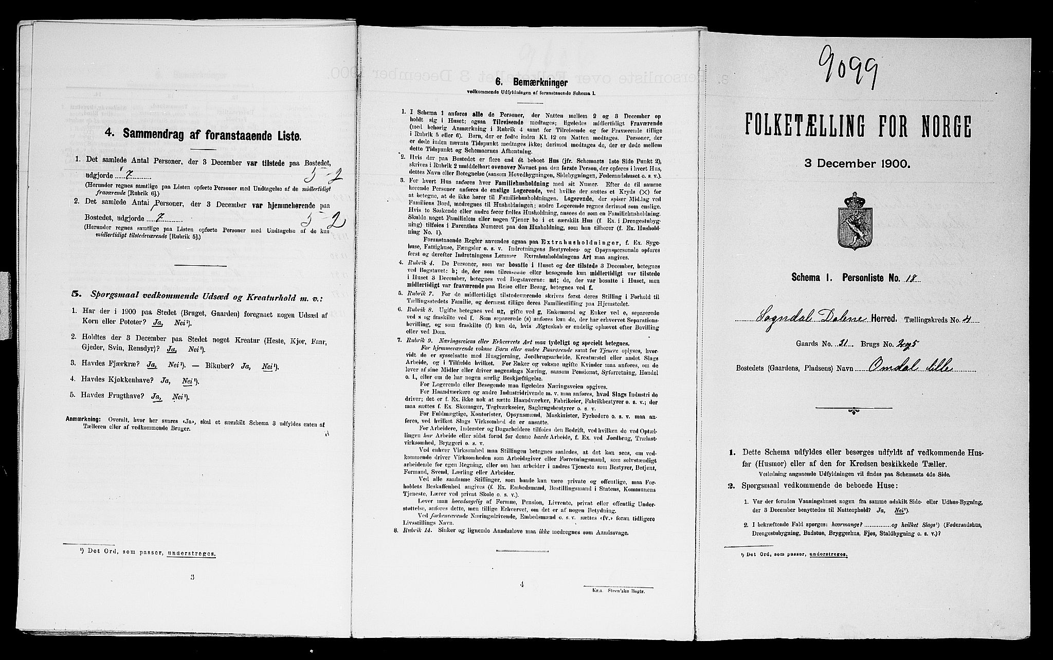 SAST, Folketelling 1900 for 1111 Sokndal herred, 1900, s. 313