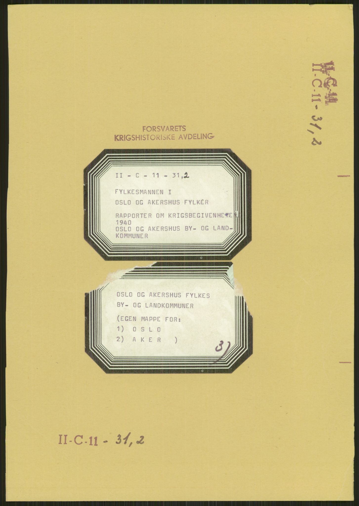 Forsvaret, Forsvarets krigshistoriske avdeling, AV/RA-RAFA-2017/Y/Ya/L0013: II-C-11-31 - Fylkesmenn.  Rapporter om krigsbegivenhetene 1940., 1940, s. 679