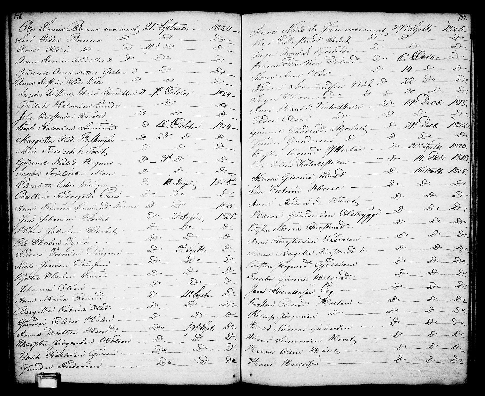 Holla kirkebøker, AV/SAKO-A-272/F/Fa/L0002: Ministerialbok nr. 2, 1779-1814, s. 176-177