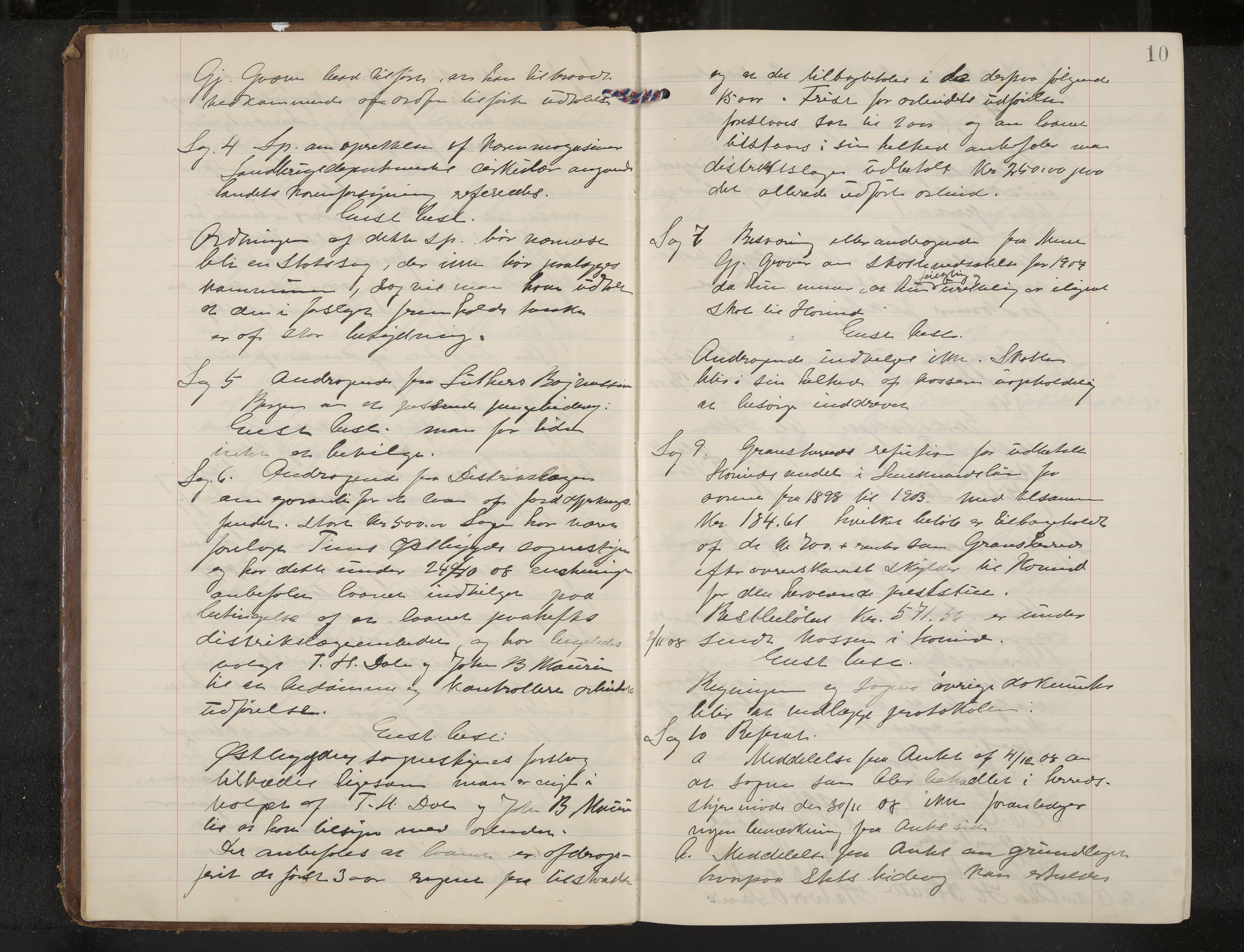 Hovin formannskap og sentraladministrasjon, IKAK/0825021/A/L0002: Møtebok, 1908-1920, s. 10