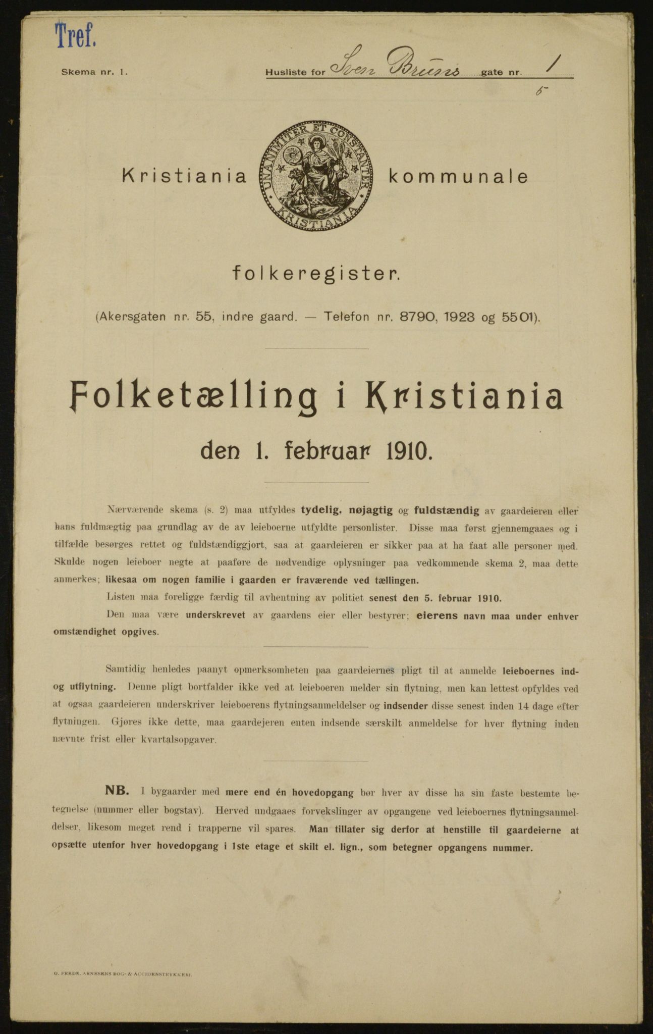 OBA, Kommunal folketelling 1.2.1910 for Kristiania, 1910, s. 99387