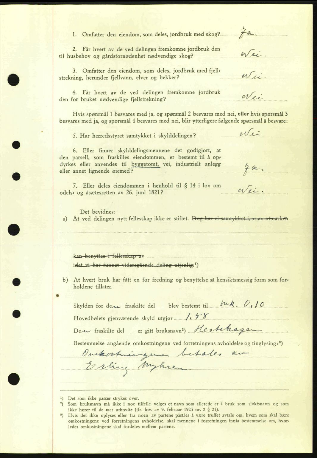 Nedenes sorenskriveri, AV/SAK-1221-0006/G/Gb/Gba/L0052: Pantebok nr. A6a, 1944-1945, Dagboknr: 440/1945