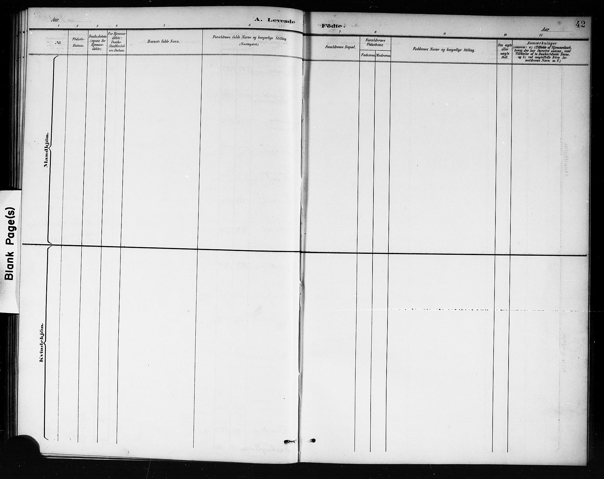 Mo kirkebøker, AV/SAKO-A-286/G/Ga/L0002: Klokkerbok nr. I 2, 1892-1914, s. 42