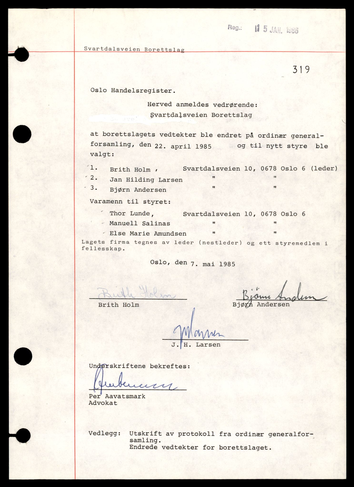Oslo byfogd, Handelsregisteret, AV/SAT-A-10867/G/Gb/Gba/L0218: Andelslag og borettslag, Stv-T, 1944-1990, s. 11