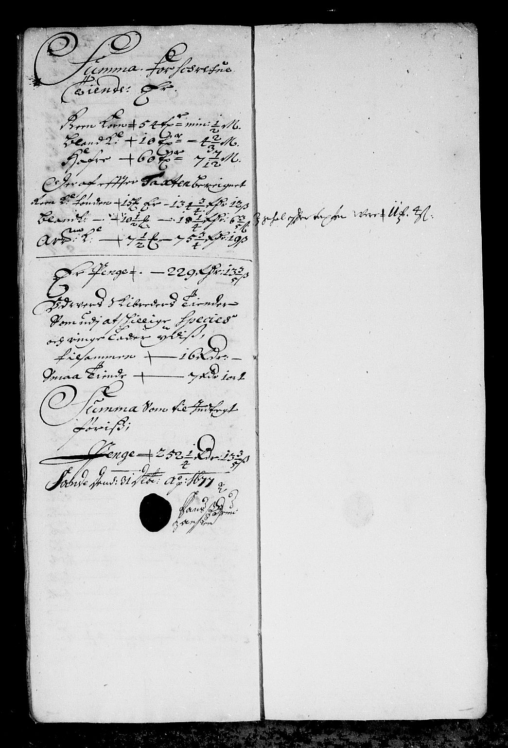 Rentekammeret inntil 1814, Reviderte regnskaper, Stiftamtstueregnskaper, Bergen stiftamt, AV/RA-EA-6043/R/Rc/L0050: Bergen stiftamt, 1677-1678