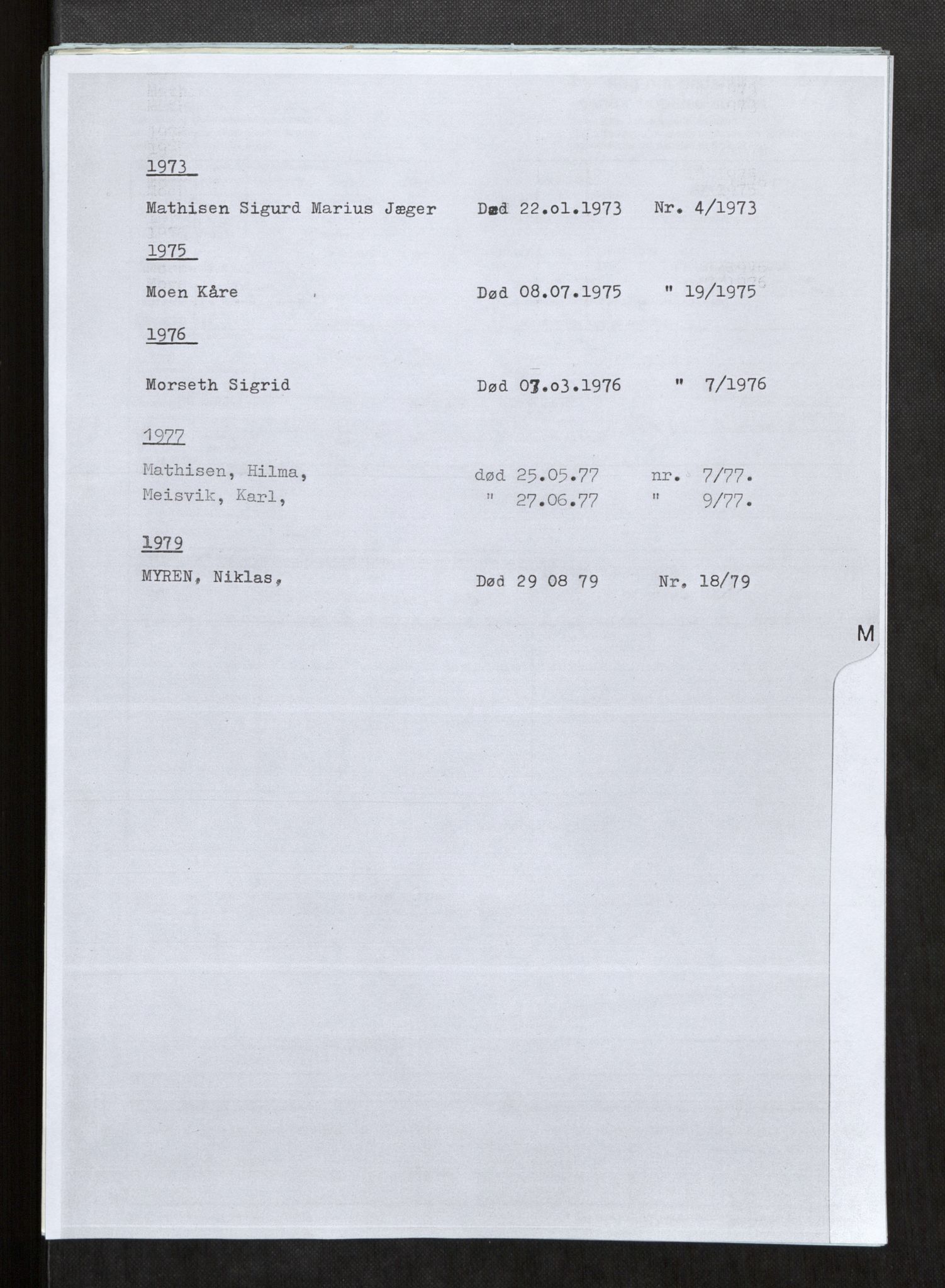 Vefsn lensmannskontor, SAT/A-5714/4/Gh/L0001: Dødsfallprotokoll, 1973-1990, s. 128