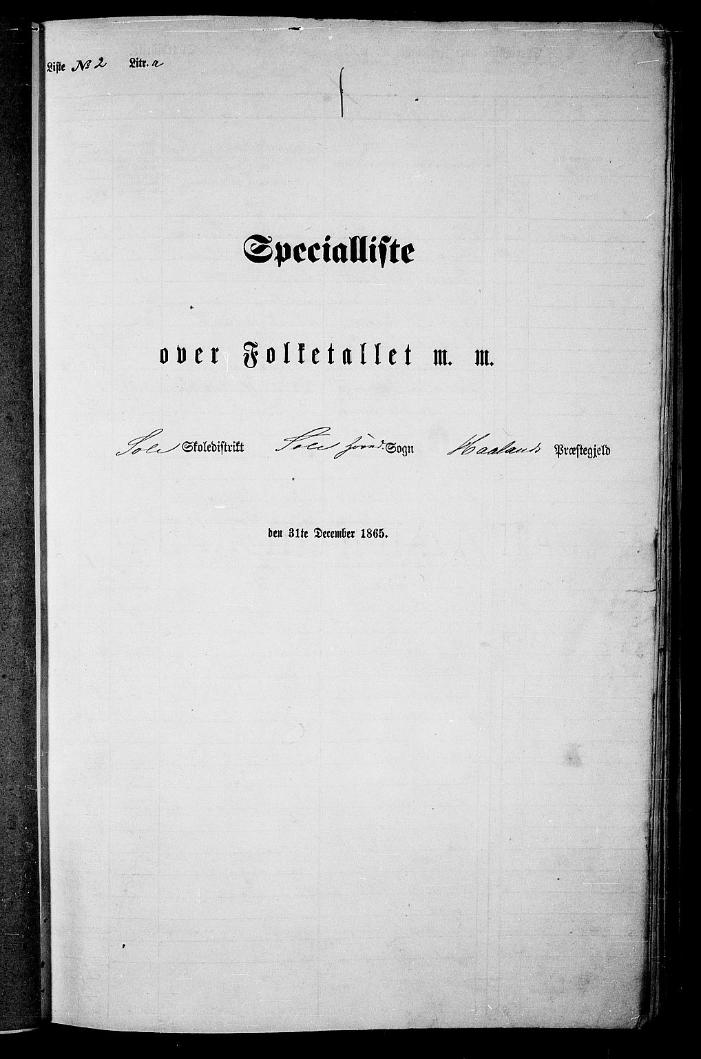 RA, Folketelling 1865 for 1124P Håland prestegjeld, 1865, s. 35