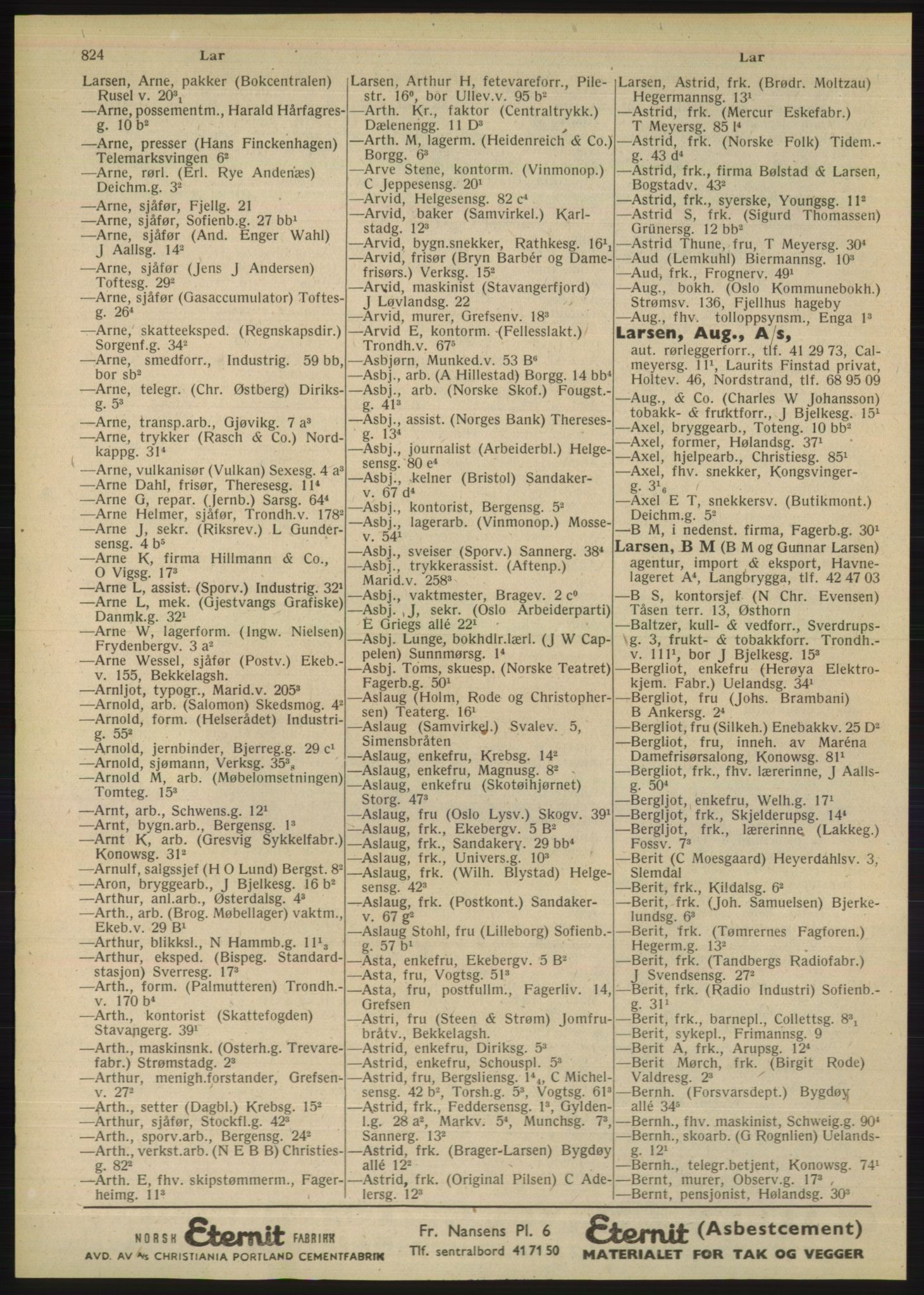 Kristiania/Oslo adressebok, PUBL/-, 1948, s. 824