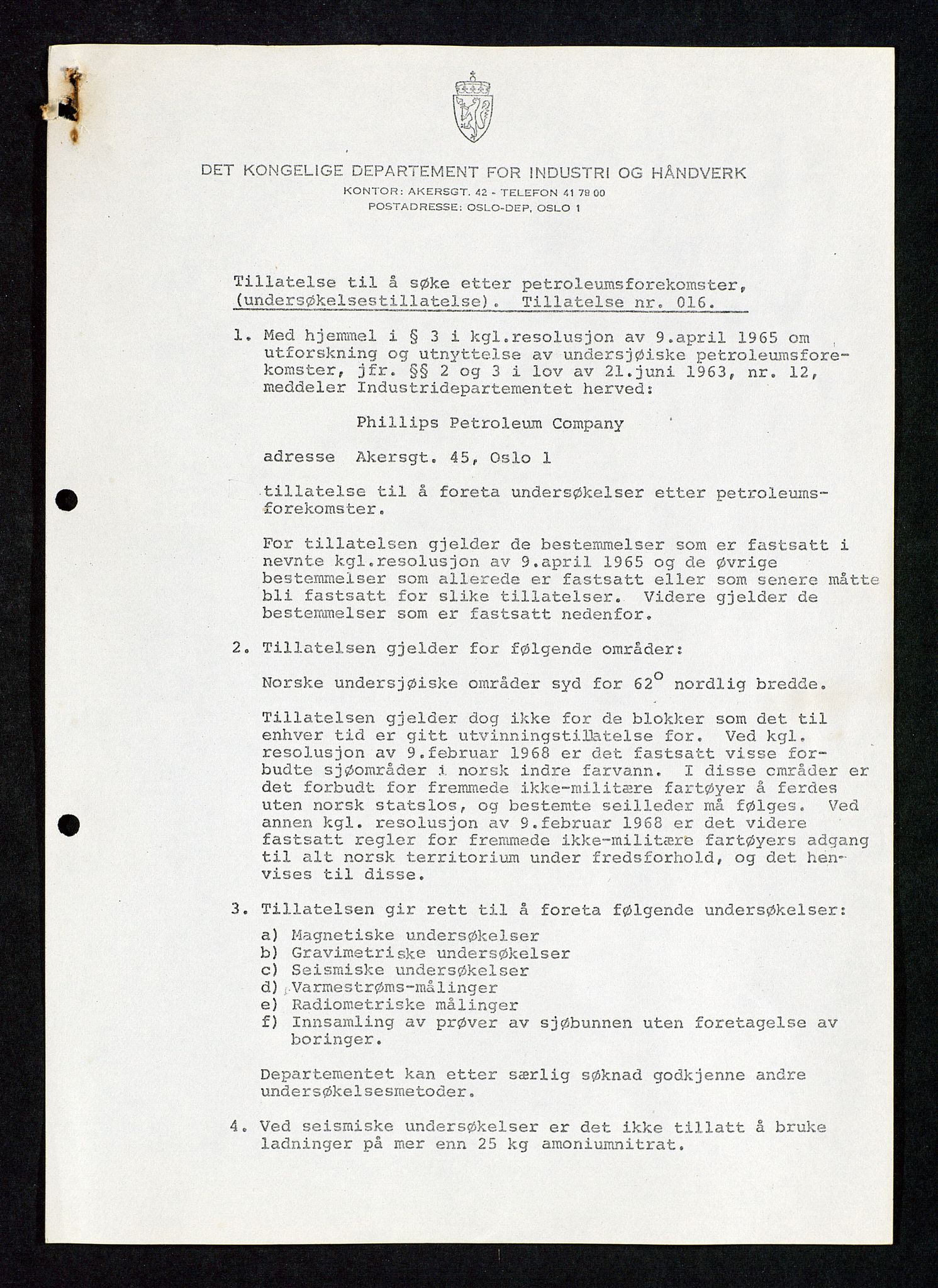 Industridepartementet, Oljekontoret, AV/SAST-A-101348/Da/L0003: Arkivnøkkel 711 Undersøkelser og utforskning, 1963-1971, s. 562