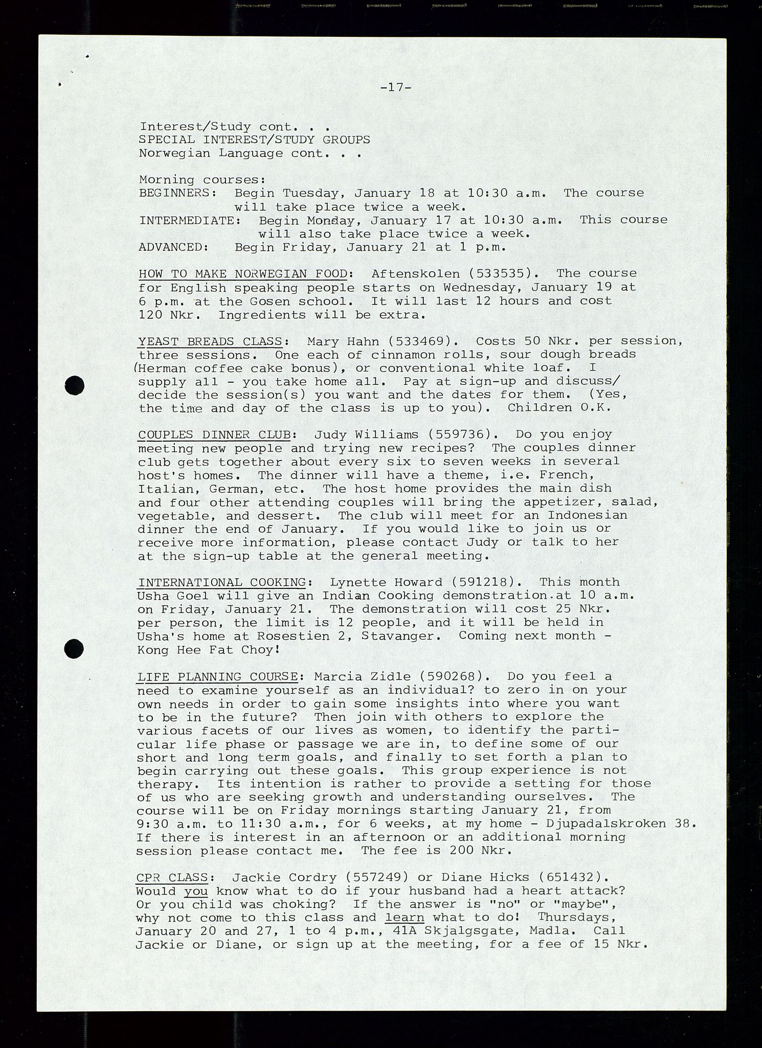 PA 1547 - Petroleum Wives Club, AV/SAST-A-101974/X/Xa/L0002: Newsletter, 1979-1987